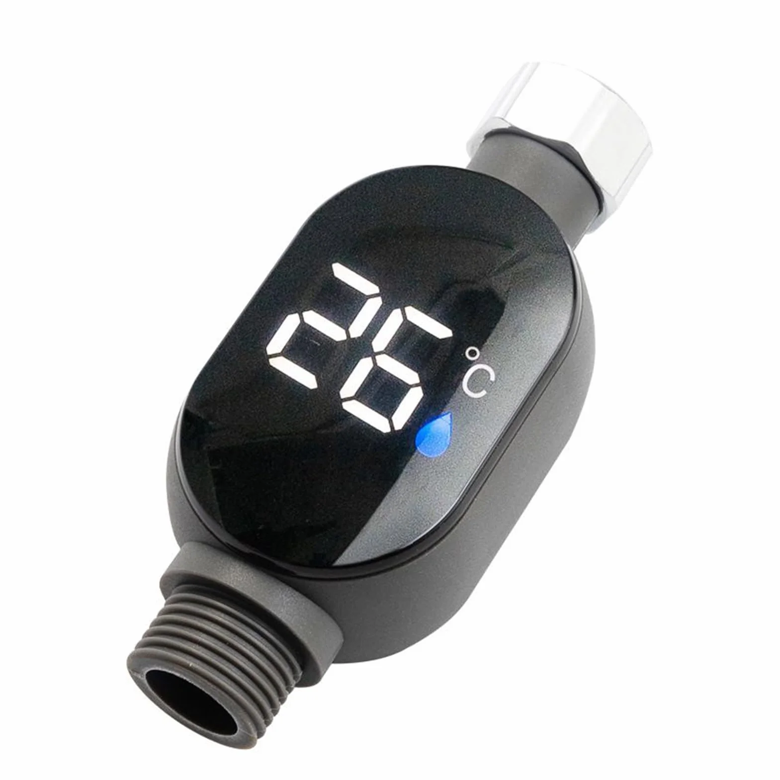 Thermostat de bain imperméable avec affichage LED, moniteur de température de douche