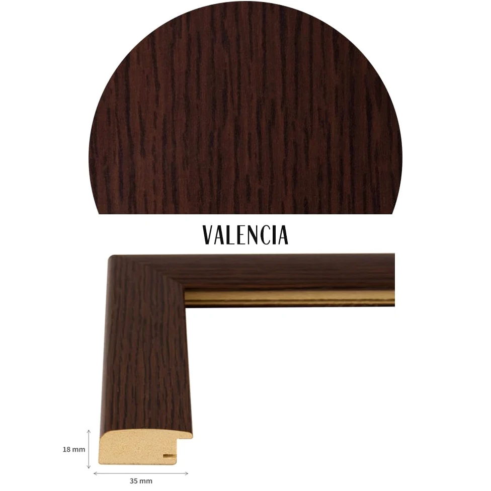 Bildershop-24 Cadre à puzzle/photo Valencia 60X80cm Wenge (décor) pour 1000-1500 Pièces antireflet*