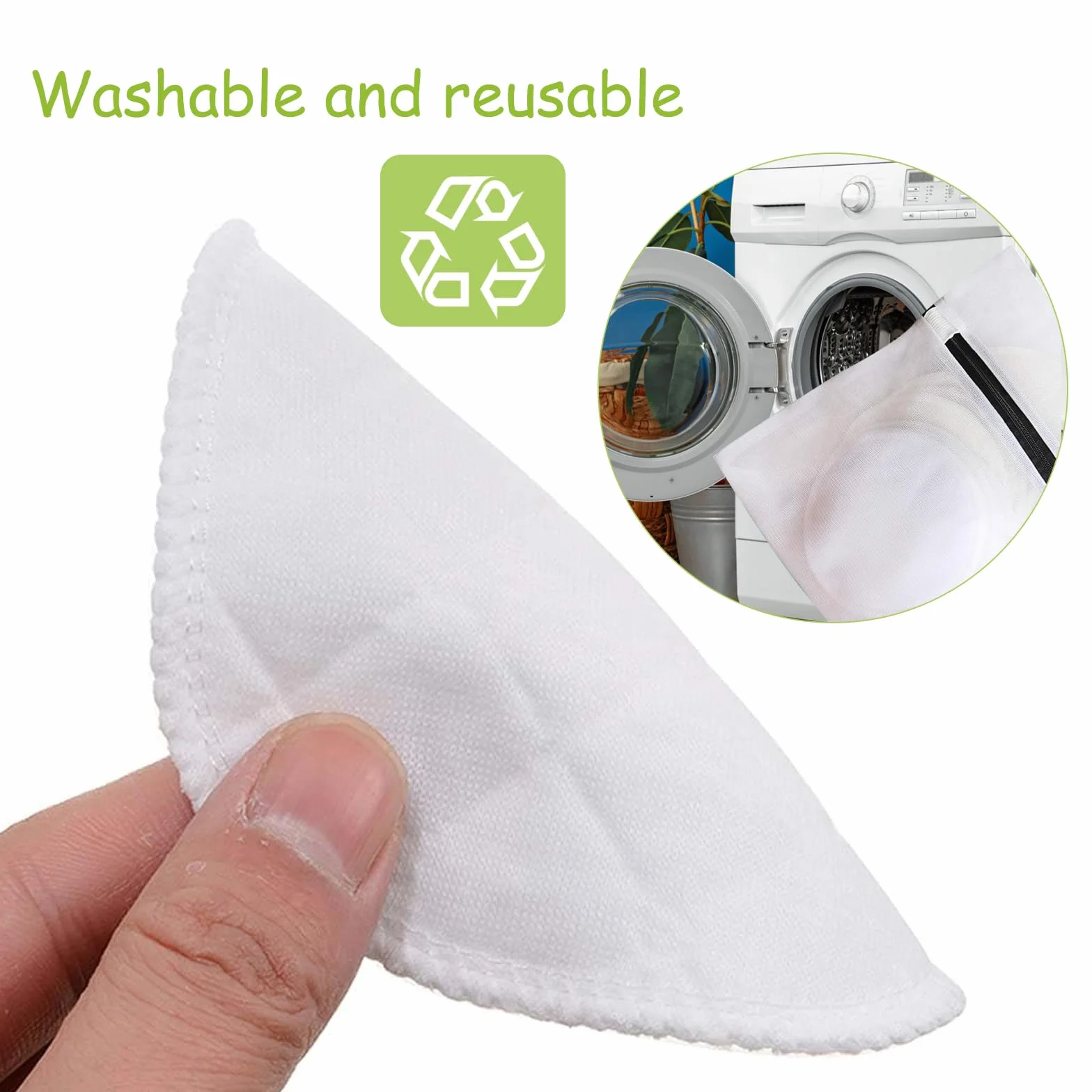 Coussinets d'Allaitement en Fibres de Bambou Organique, Lavables, Réutilisables, Hypoallergéniques, Absorbants