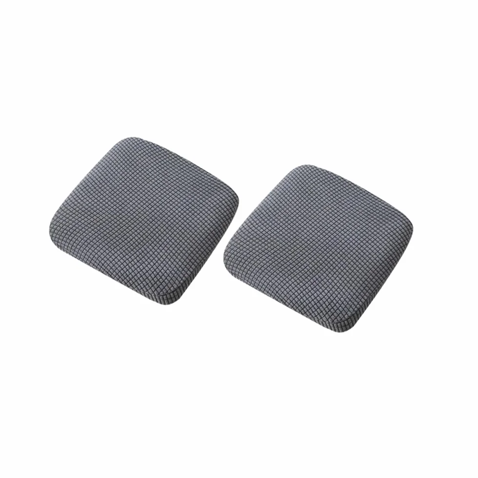 Housse de tabouret de bar carrée 2 pièces, élastique, anti-poussière, lavable 26-32cm Dark-Gray