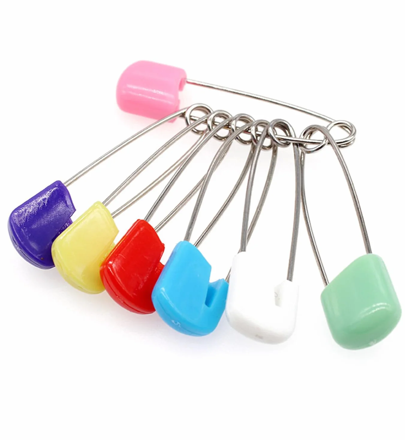 Épingles à Nourrice Sécurisées 40mm 50 PCS Multicolore pour Couches et Vêtements