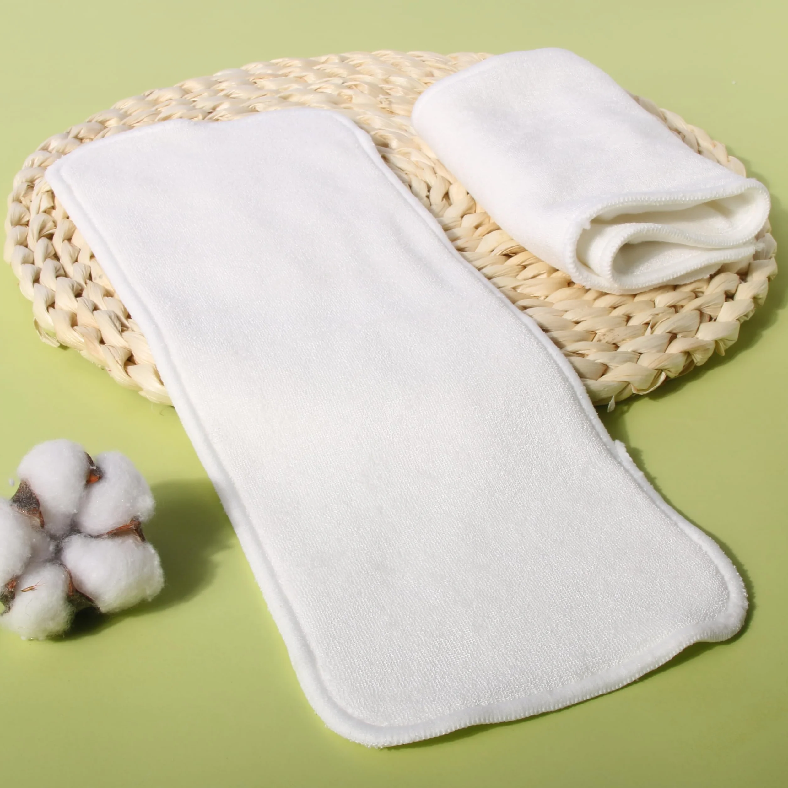 Inserts en coton écologique pour couches de bébé ultra absorbantes réutilisables Lot de 5
