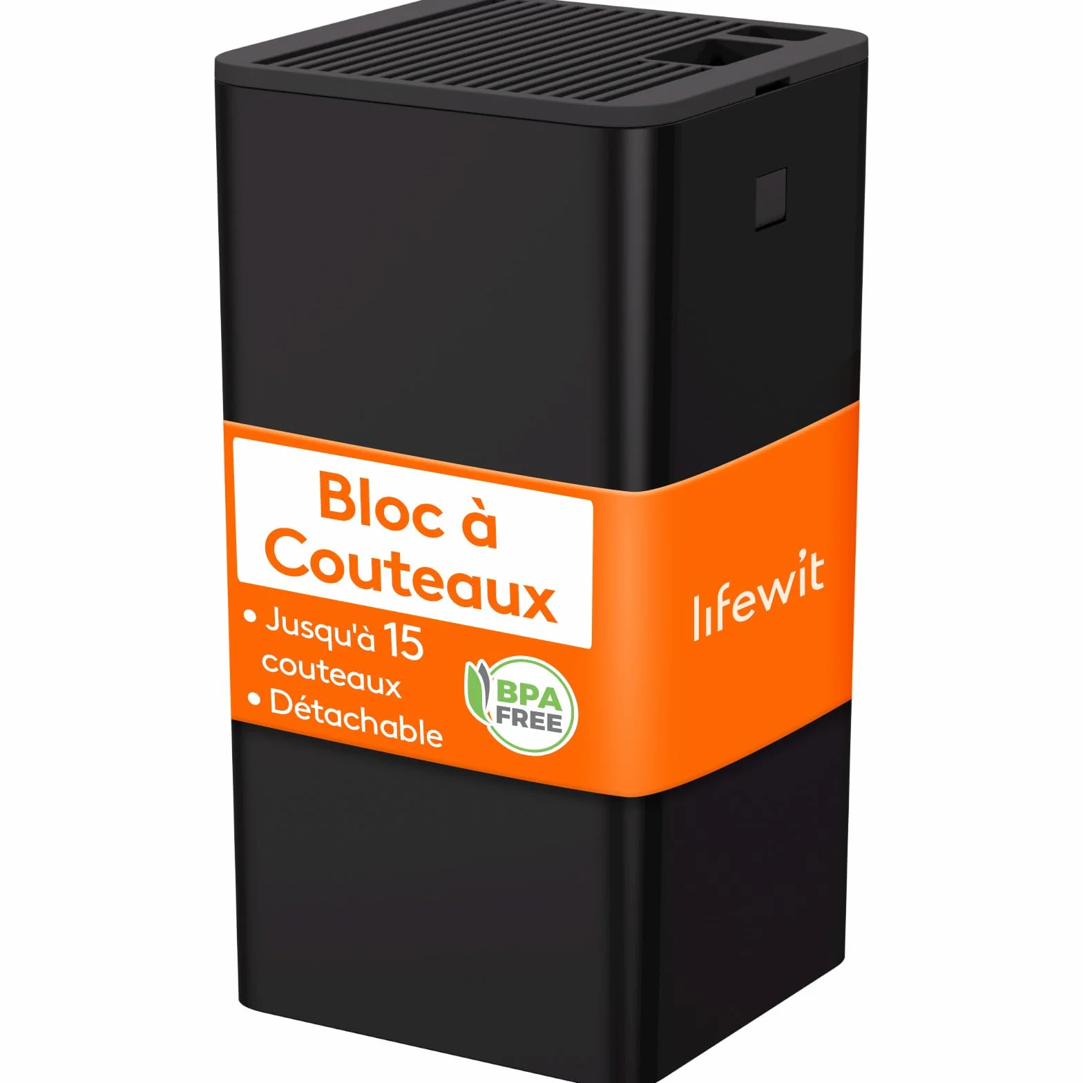 Lifewit Bloc à couteaux universel pour 15 pièces avec fente ciseaux aiguiseur