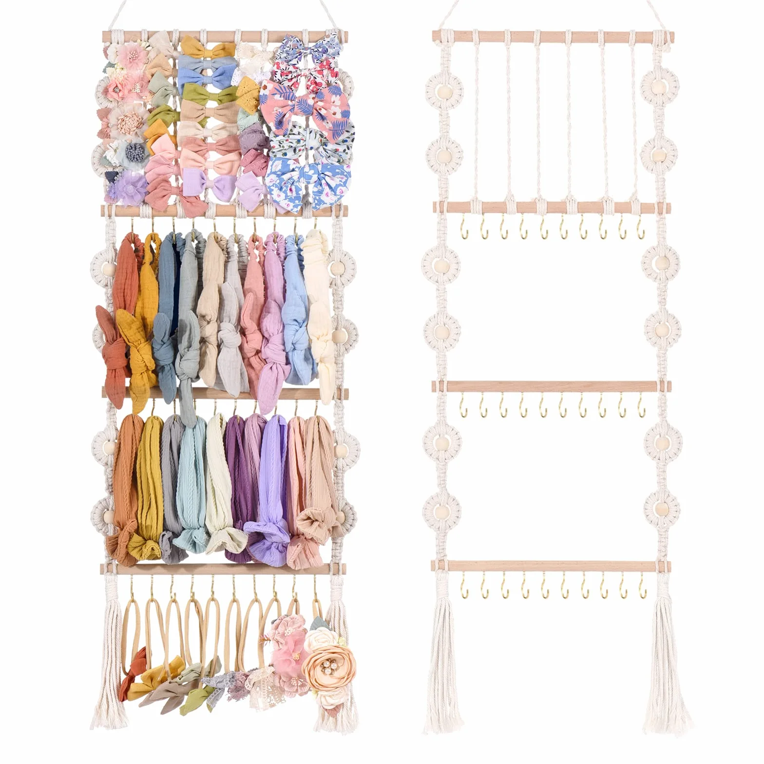 Organisateur Bandeau Titulaire Arcs pour Filles Bébé Cheveux Accessoires Cintre de Stockage Décoration Murale