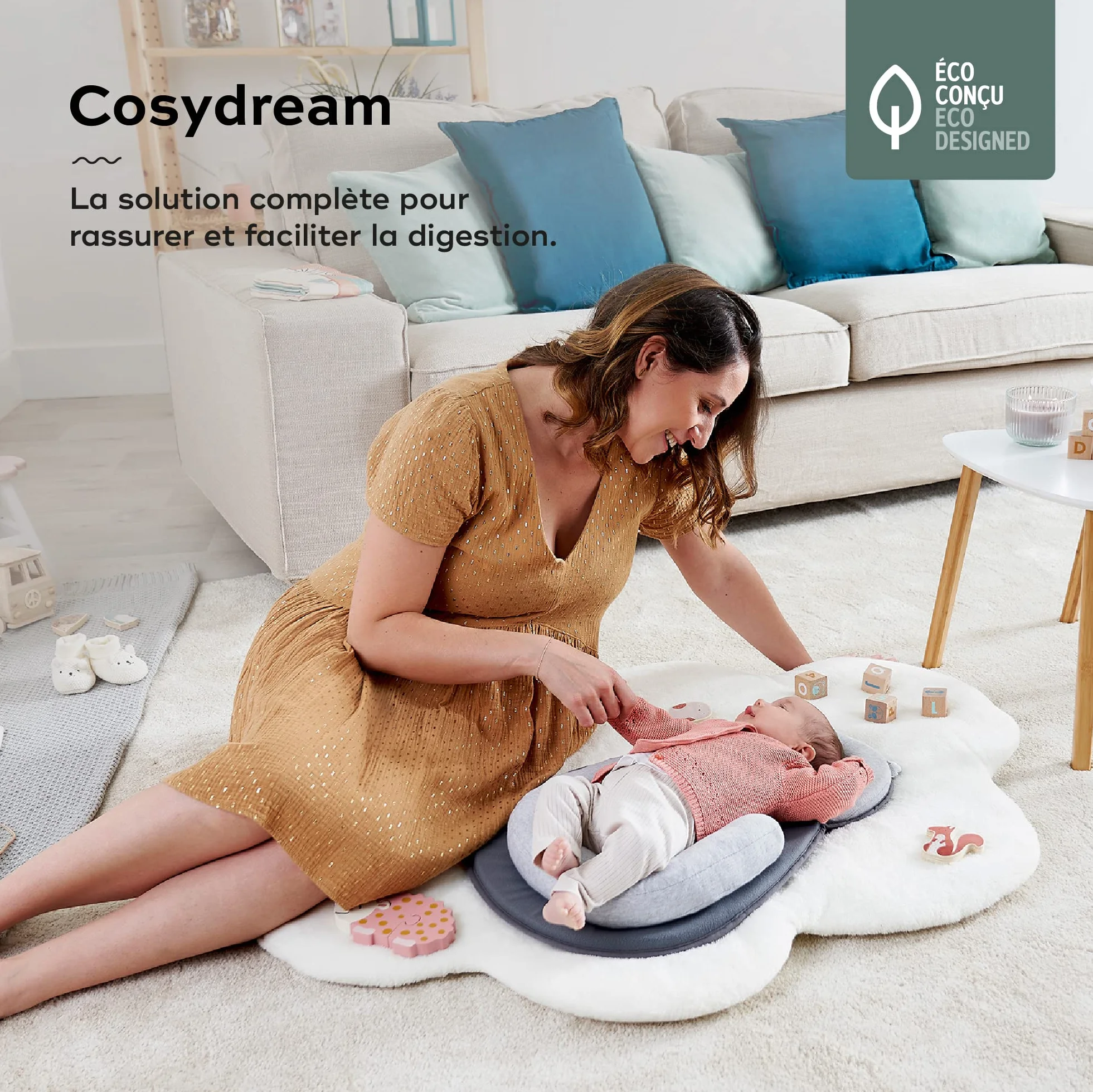 Babymoov Cosydream Original Smokey Support Morphologique Réducteur Nouveau-Né
