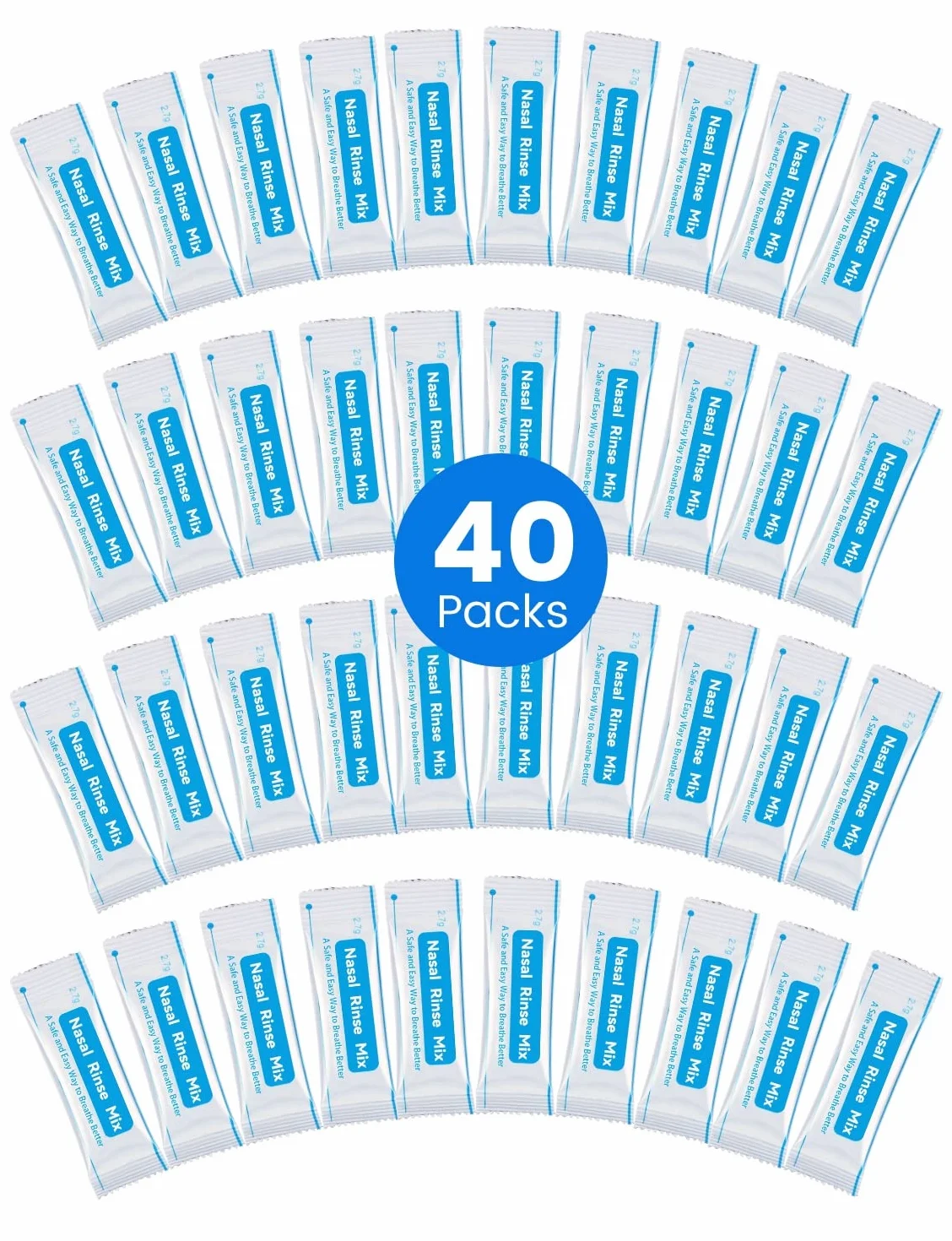Sinus Flush Supplement, 40 Sachets de Sels de Rinçage des Sinus
