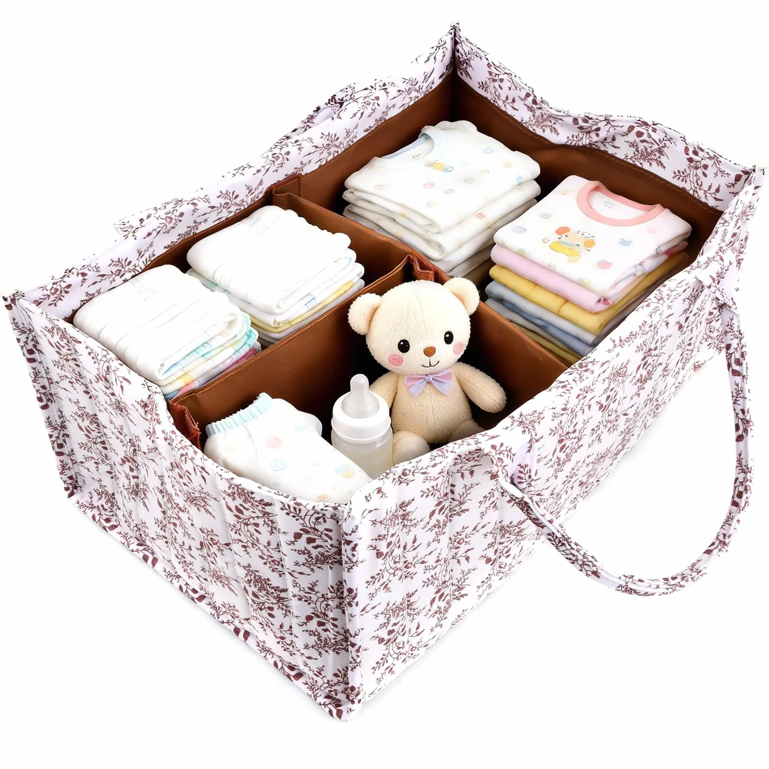 Organiseur de Couches pour Bébé – Panier de Rangement Élégant pour Nouveau-né, Cadeau de Fête Prénatale Fille ou Garçon
