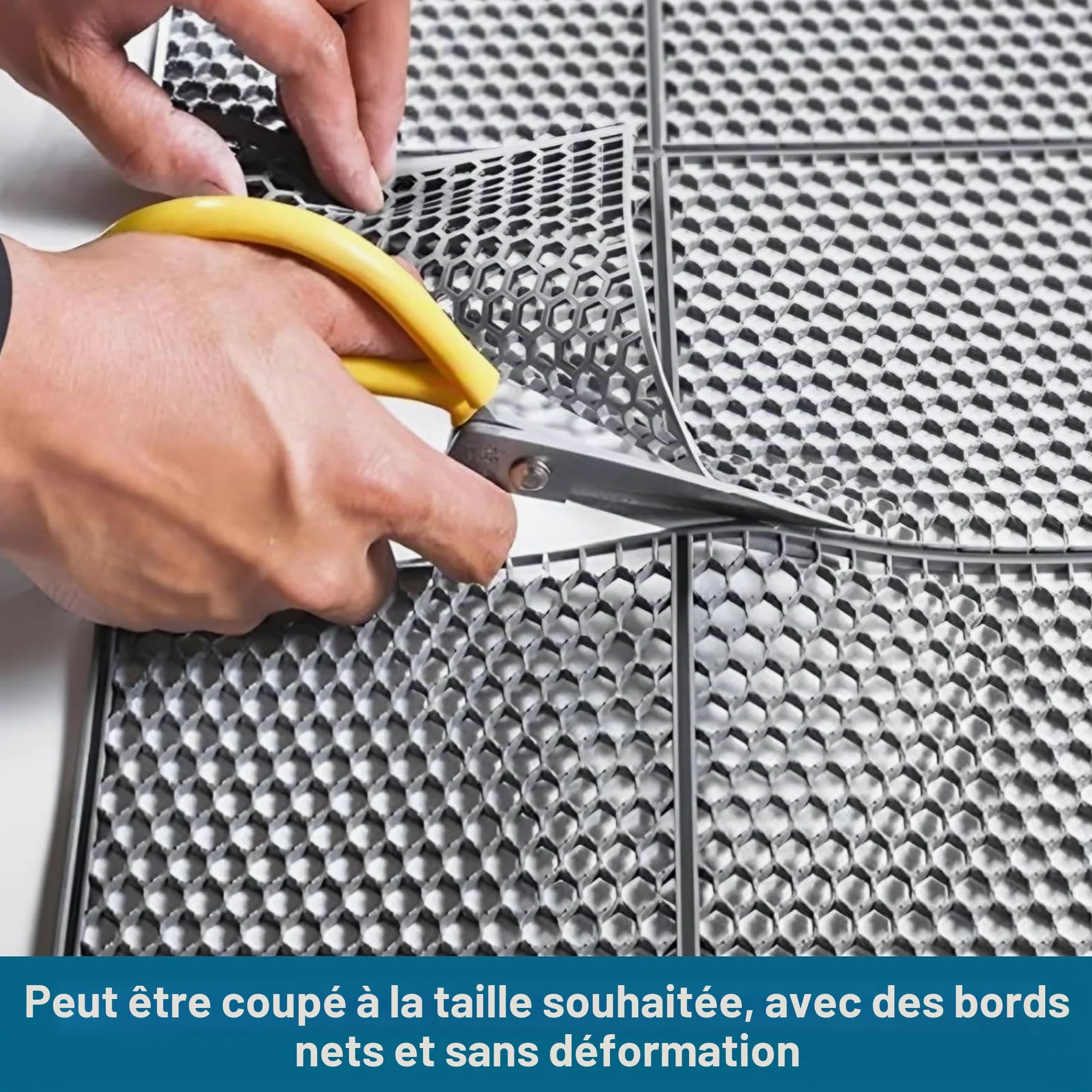 MYOYAY Tapis de sol antidérapant de 4 mm d'épaisseur, antidérapant, commercial, 90 x 300 cm, en PVC gris, rectangulaire, pour cuisine, piscine, douche, sauna, extérieur