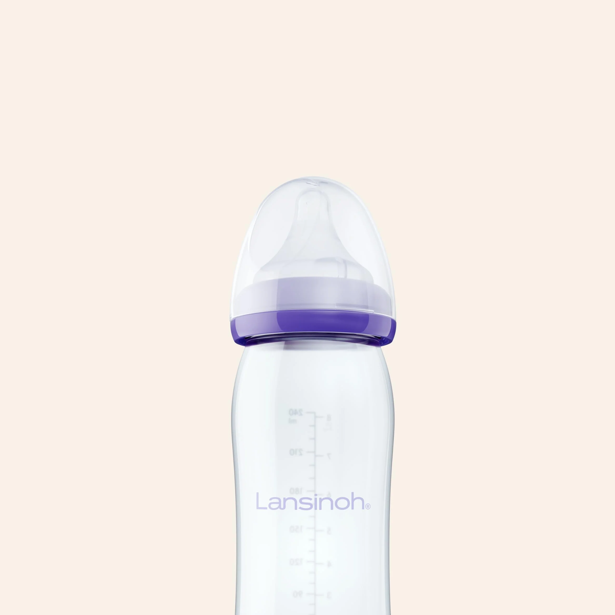 Lansinoh Biberon Verre NaturalWave® 160 ml Tétine Souple Anti-Colique Sans BPA