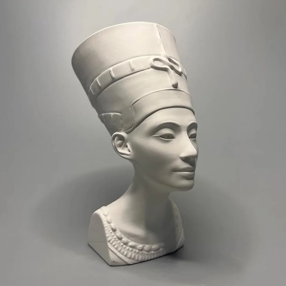 Statue Reine Nefertiti Buste Tête Figurine Gypse Sculpture Décoration Intérieur Moderne