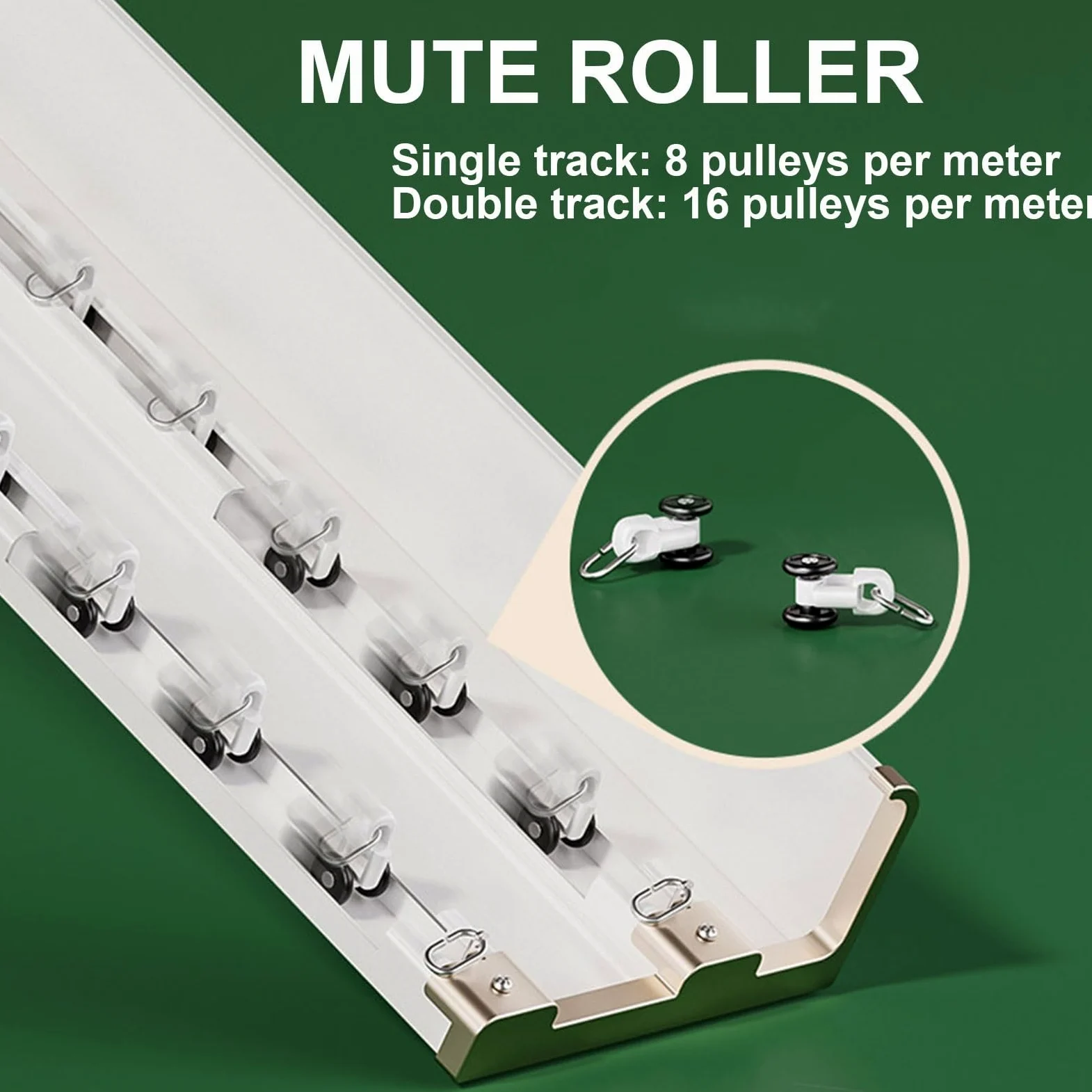 Rail à rideau en aluminium avec Occultant Corniche Barre de Tringle à Rideaux Résistant,Facile À Installer for salon,chambre,hôpital Séparation de pièces,pour Plafond ou Mur(Double Top,1.3M/4.3FT)