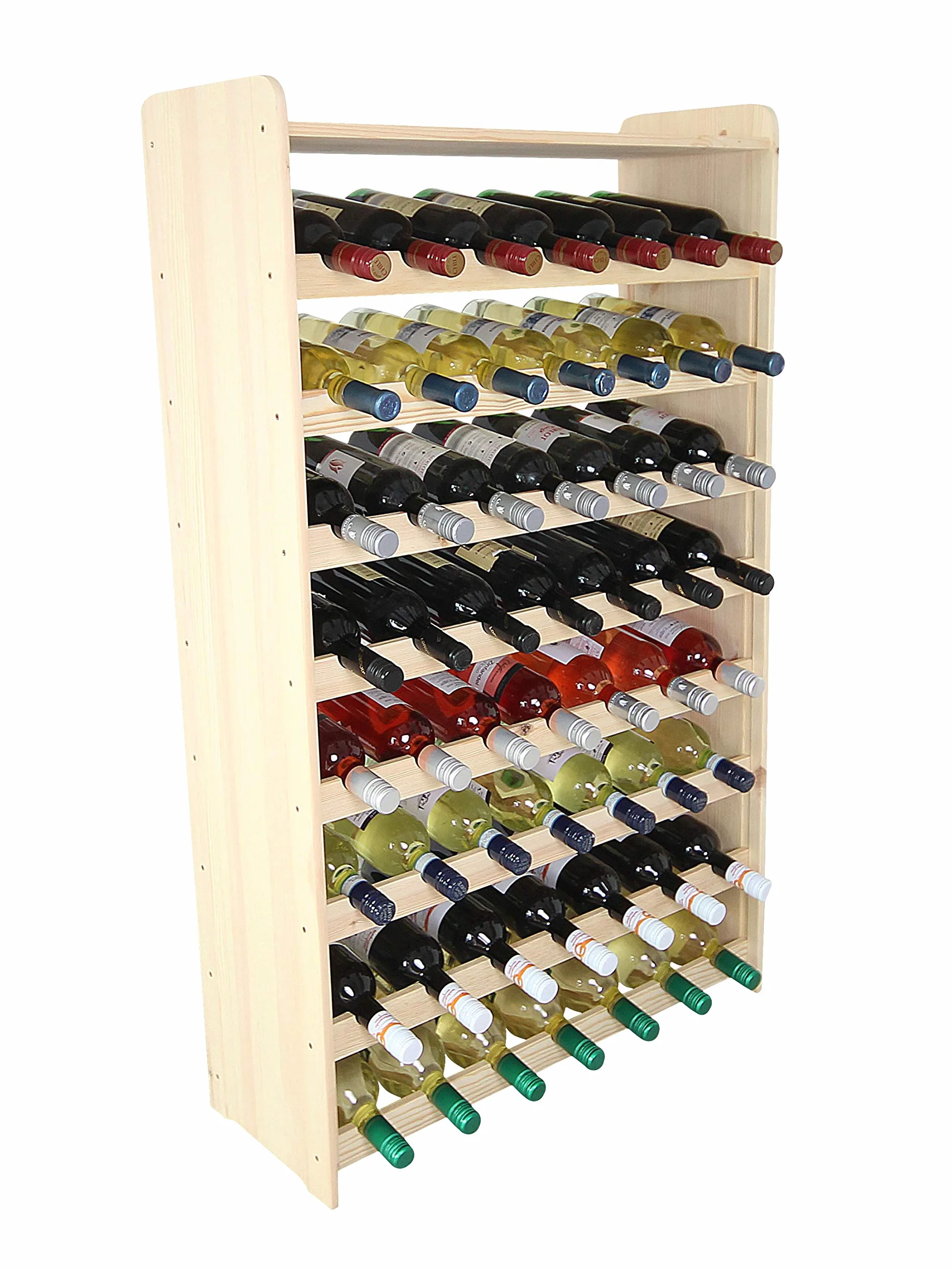 Wooden Wine Rack, Wine Bottle Rack for 56 Bottles 3-56 RW by Len Mar.de