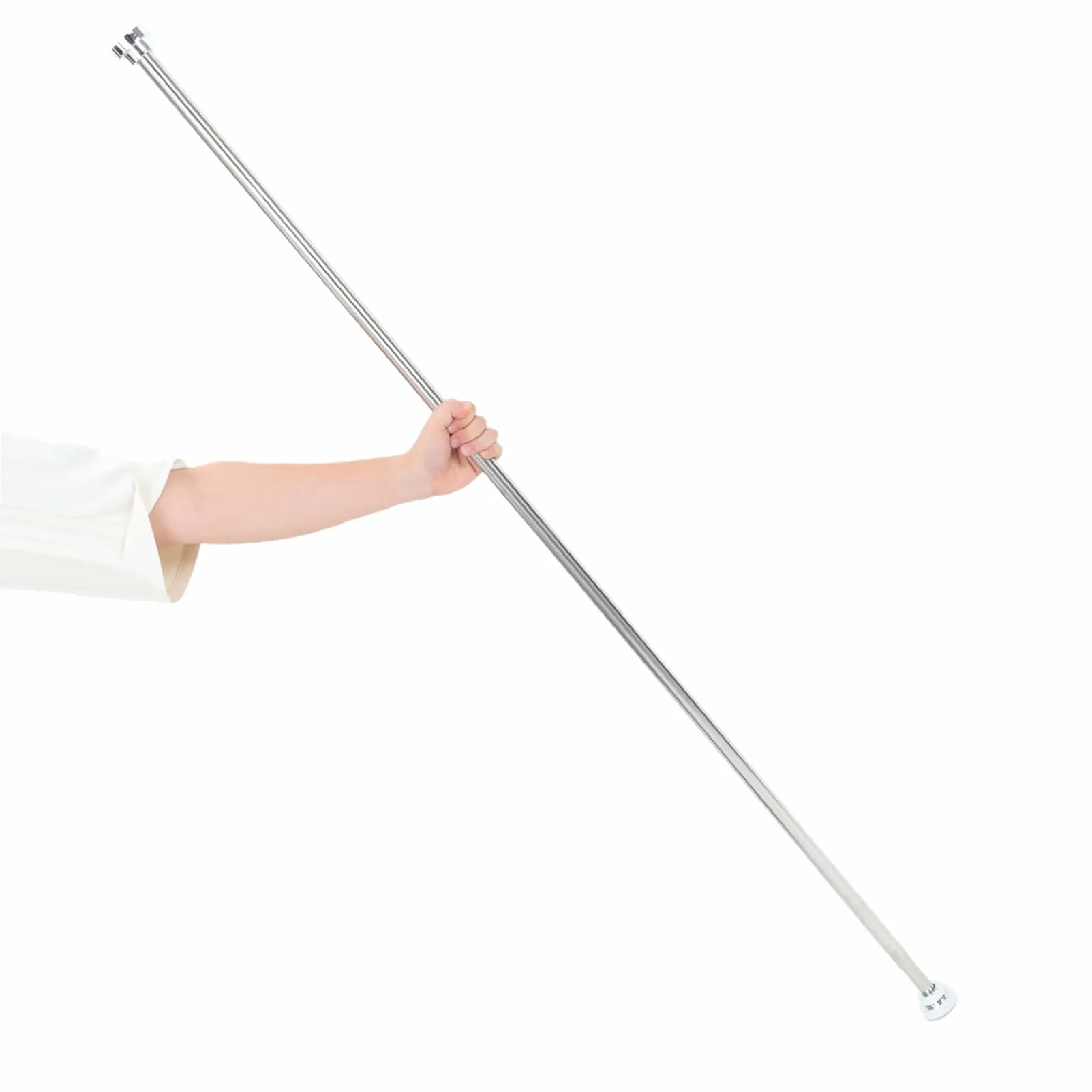 Tringle à Rideau de Bain Télescopique Réglable en Acier Inoxydable | Perçage, Longueur 155 à 260cm, Argenté, pour Bain et Rangement Domestique