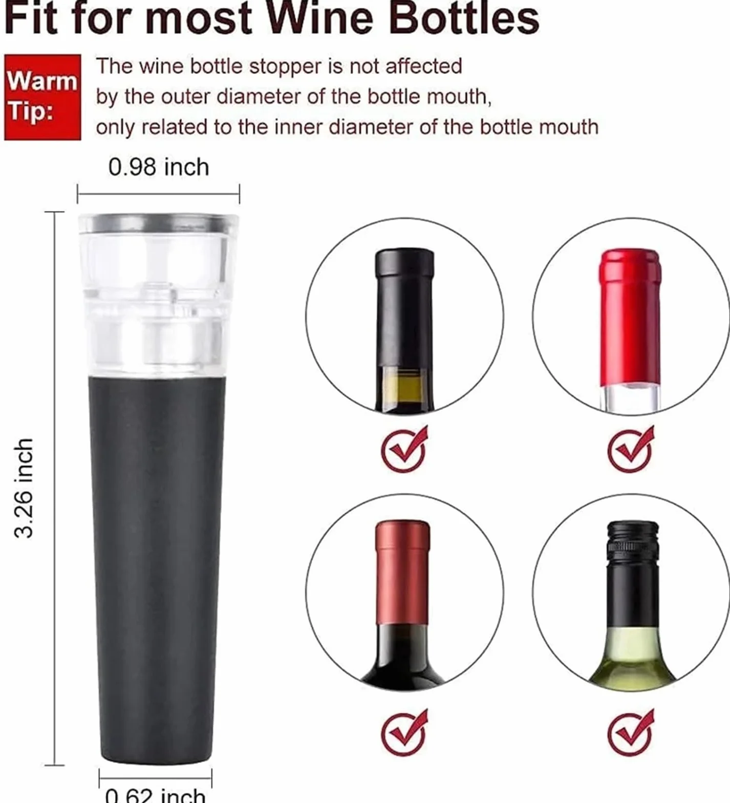 Bouchons de vin 20 pièces bouchon bouteille sous vide pompe intégrée réutilisable bouchons en Silicone étanches for garder le Champagne frais