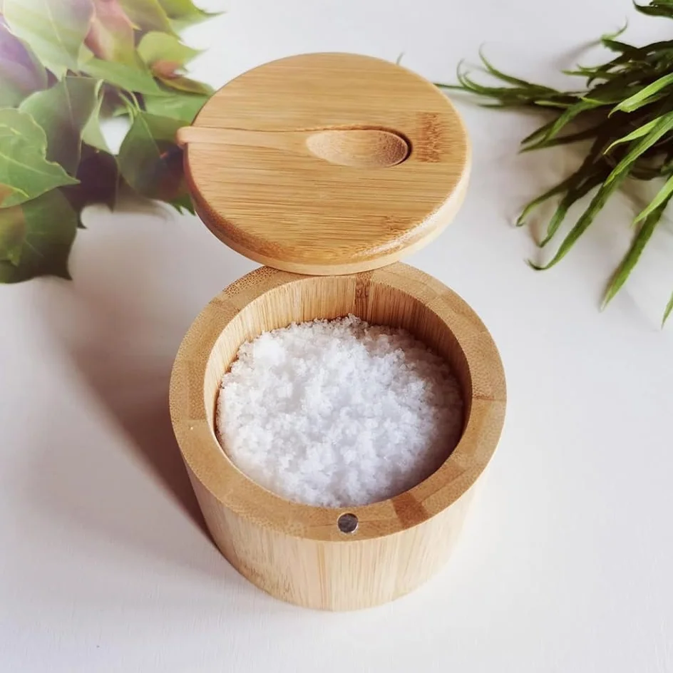 MAGICLULU Boîte à Condiment avec Couvercle Récipient à Épices Rond pour Sel et Poivre