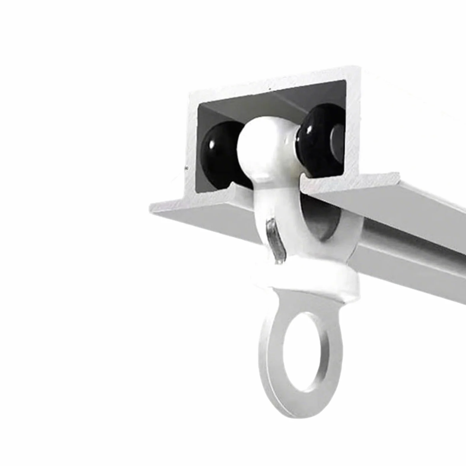 Système de Tringle À Rideaux Encastrée Au Plafond Gain de Place - Rail de Rideau en Aluminium Ultra Silencieux pour Chambre Salle de Bain Salon(300cm(9.8ft))