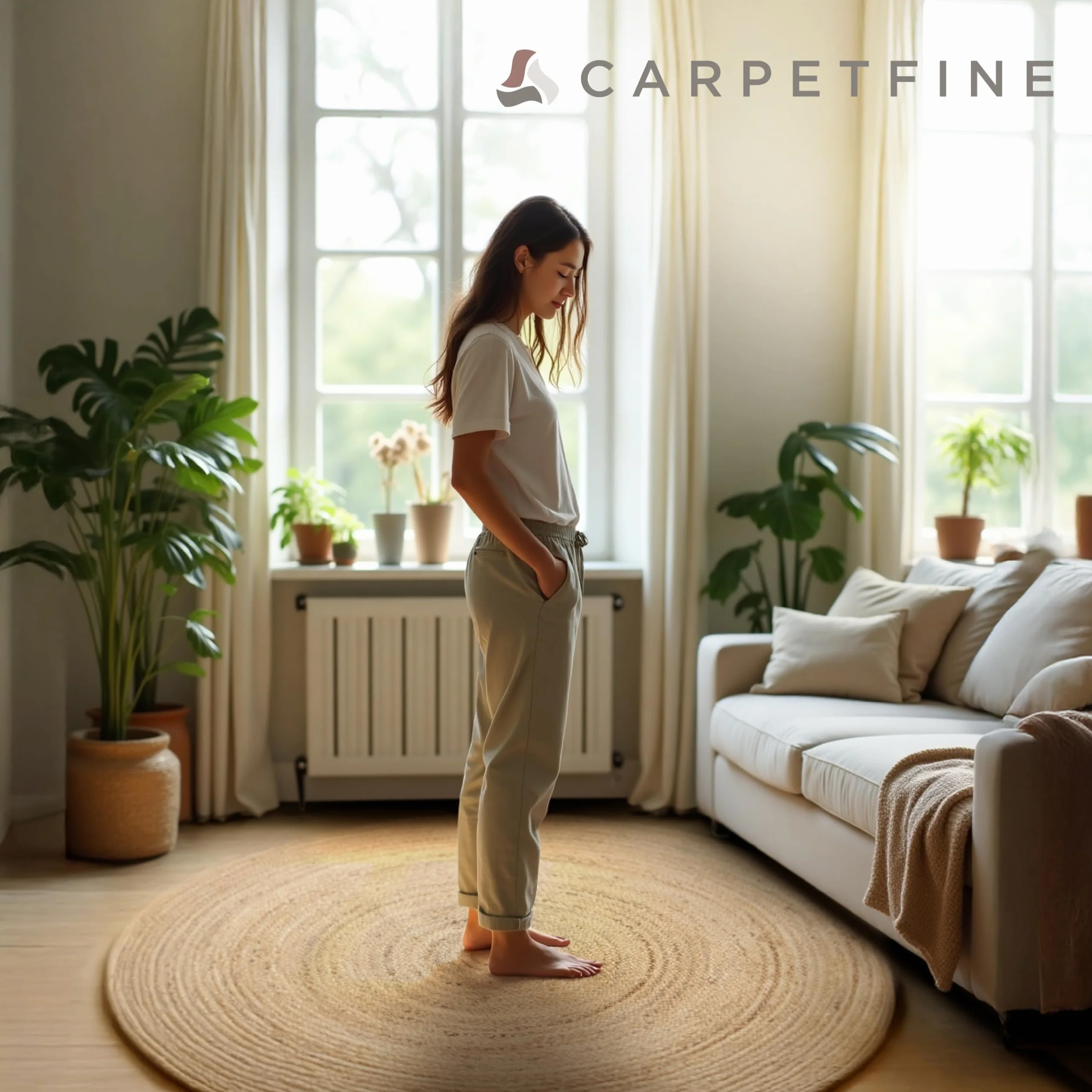 Tapis de Jute Nele Ronde Beige Ø 60 cm