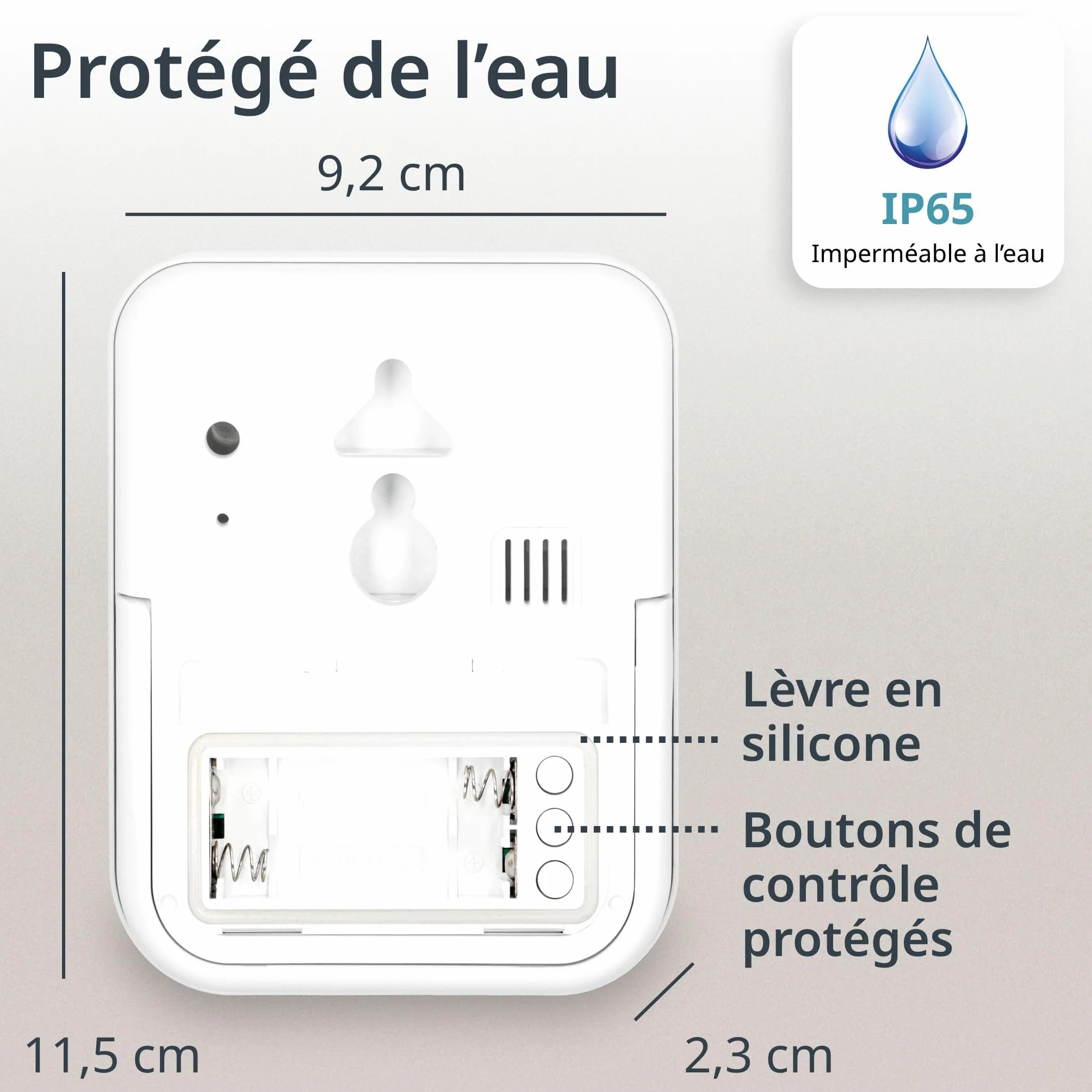 ADE Horloge de Salle de Bain Numérique avec Hygromètre et Thermomètre Étanche Grand Écran LCD