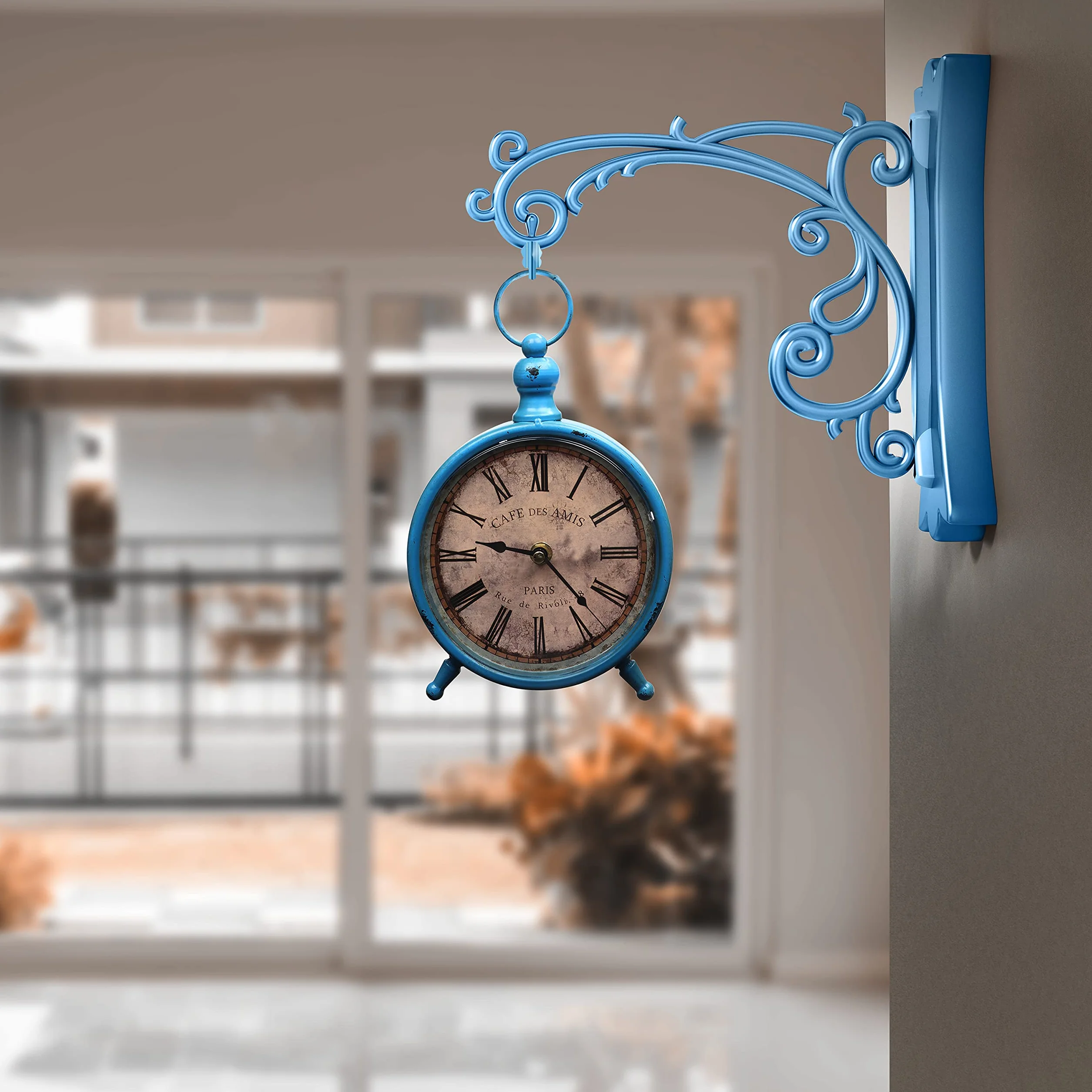 BELLE VOUS Horloge Vintage de Bureau Silencieuse 23 x 15 cm 24H Analogique à Piles