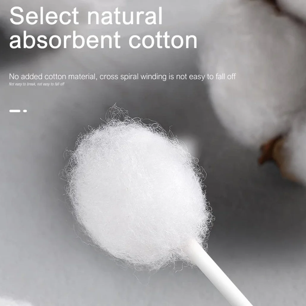 Cotons-tiges de sécurité bébé 400 pièces 100% coton biologique bâtons en papier blanc