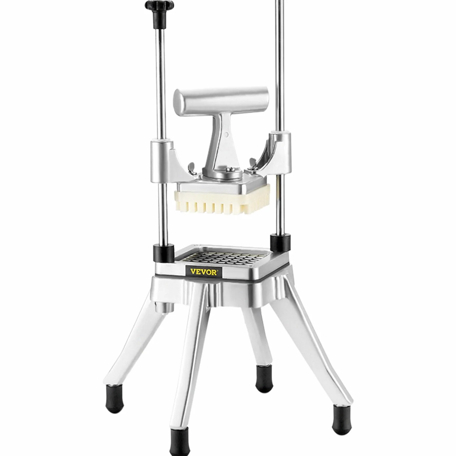 VEVOR Coupe-Frites Professionnel Manuel Coupe-Légumes Multifonction 4 Lames en Inox 12,7/6,4/9,5 mm