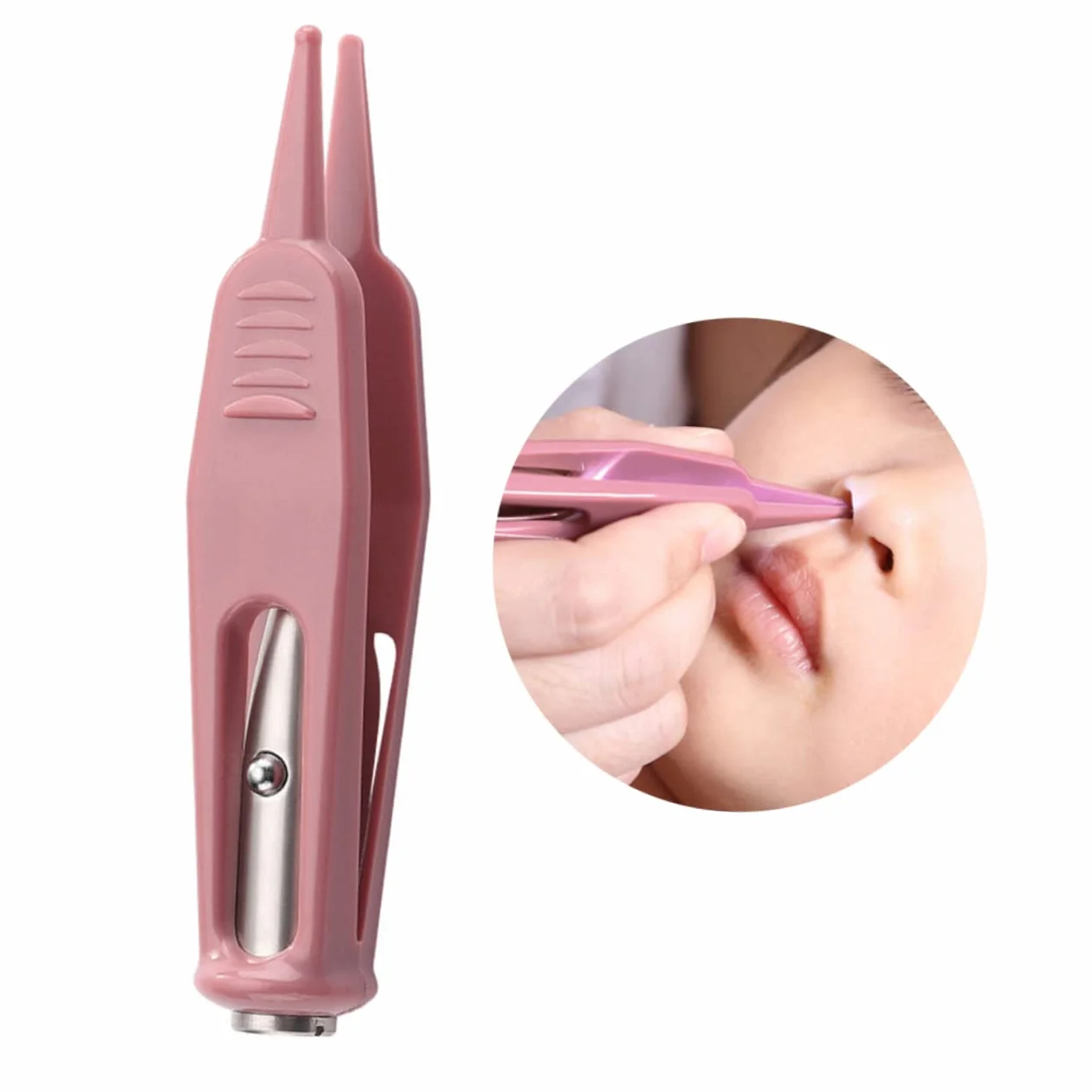 BESTonZON Clip De Nettoyage Du Nez LED 2 Pièces Outil De Soin Des Oreilles Bébé Portable Sécurisé