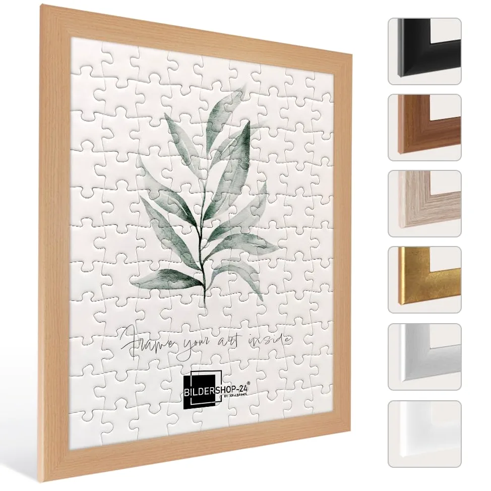 Bildershop-24 Cadre à puzzle/photo Valencia 47X68cm Hêtre pour 500-1000 Pièces antireflet*