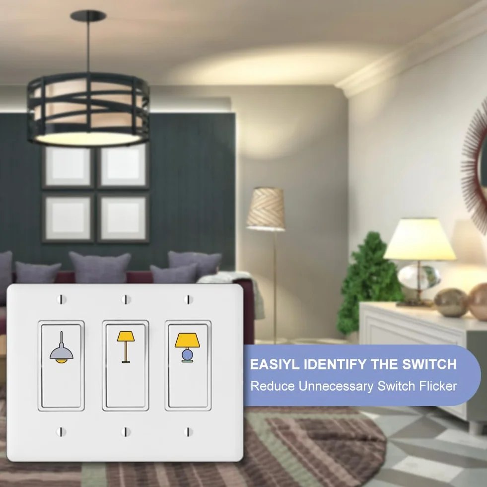 400 Autocollants d'Identification d'Interrupteur Multicolores pour Maison