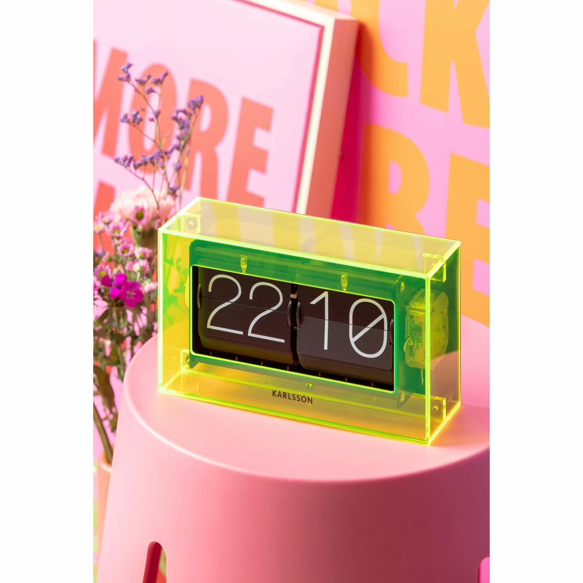 Present Time Horloge à Poser Boxed Flip 11,7cm