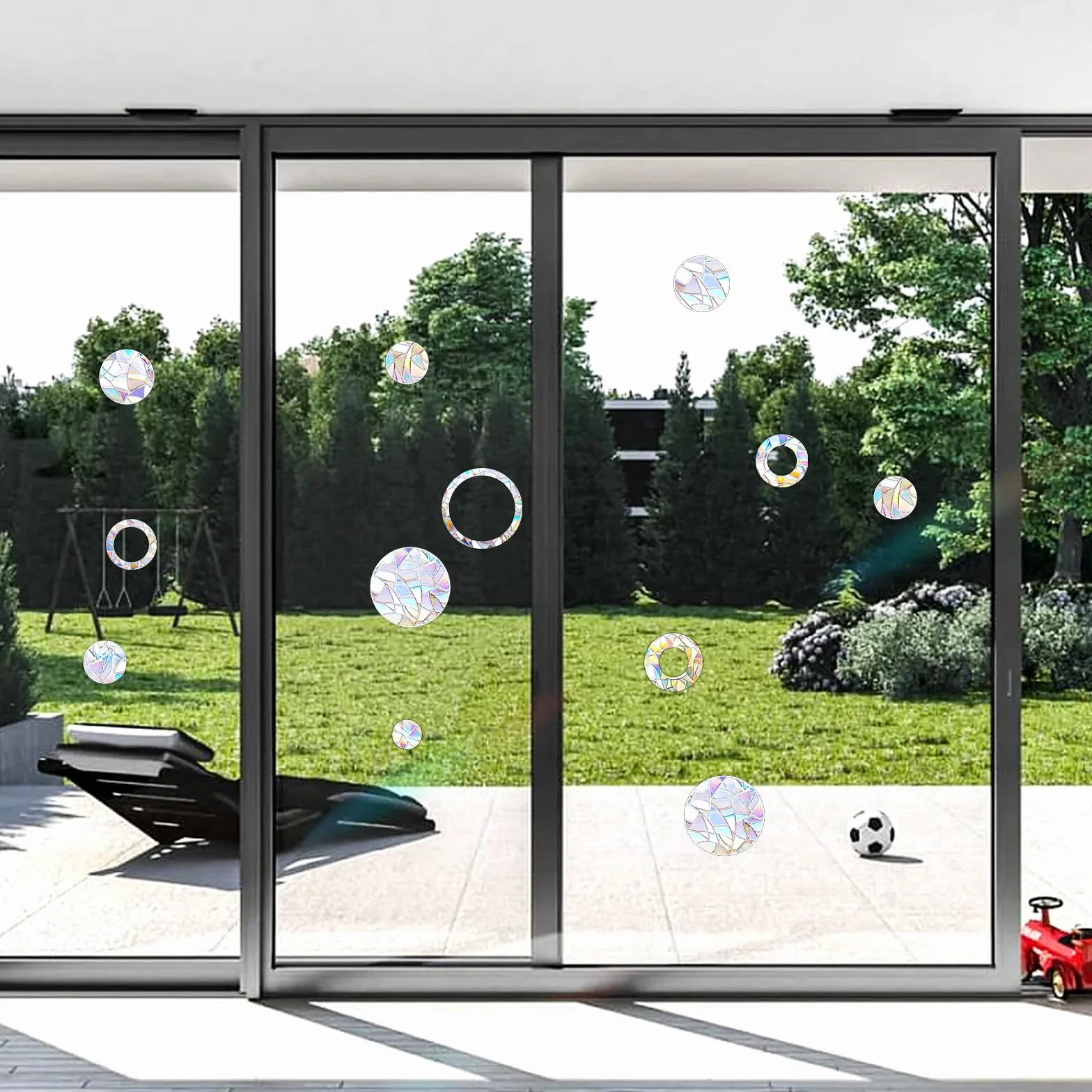 Abeillo Suncatcher Lot de 29 autocollants pour fenêtre Protection contre les oiseaux Anti-collision Autocollants réfléchissants