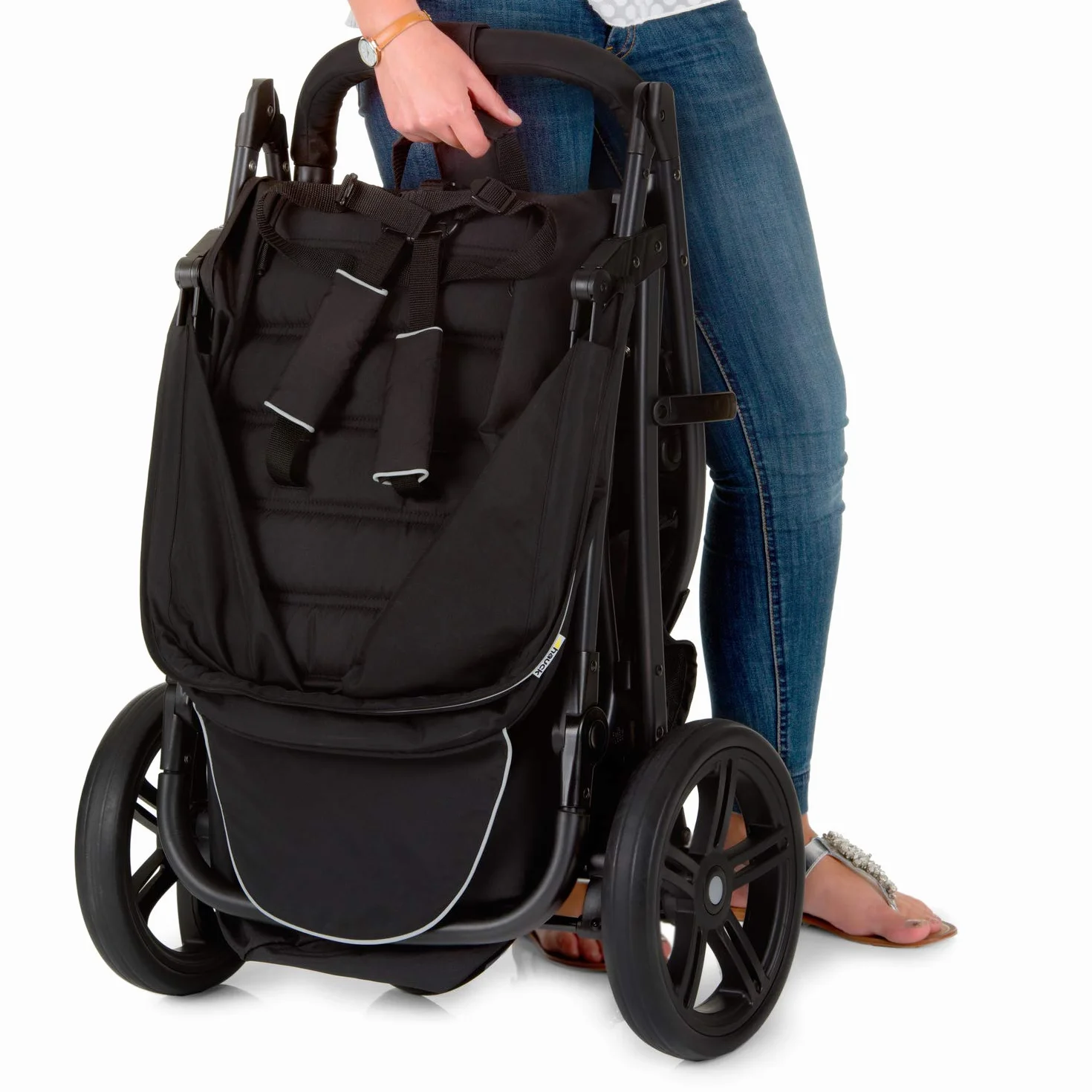hauck Poussette Citadine Rapid 3 Noir, Jusqu'à 25 kg, Pliable compacte