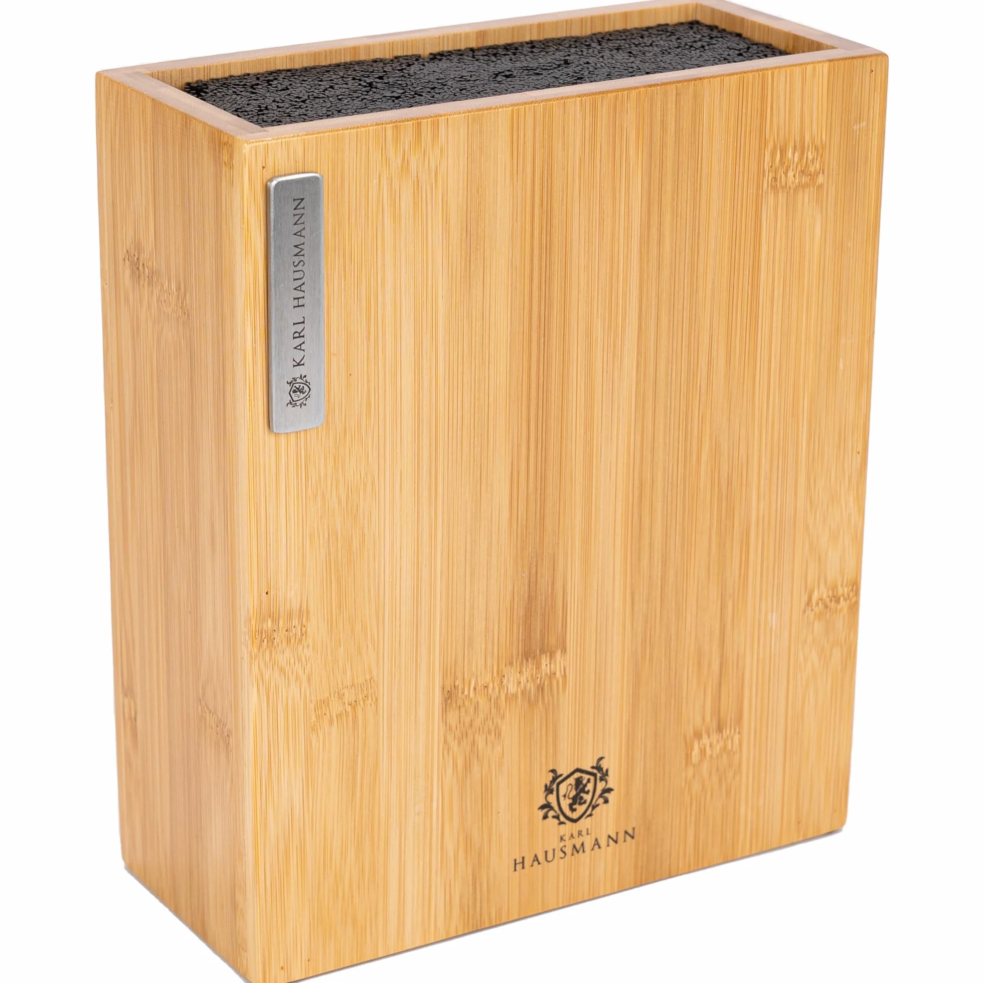 KARL HAUSMANN Bloc Couteaux Universel Bambou 23x20x9cm Support Couteaux Insert Fibres