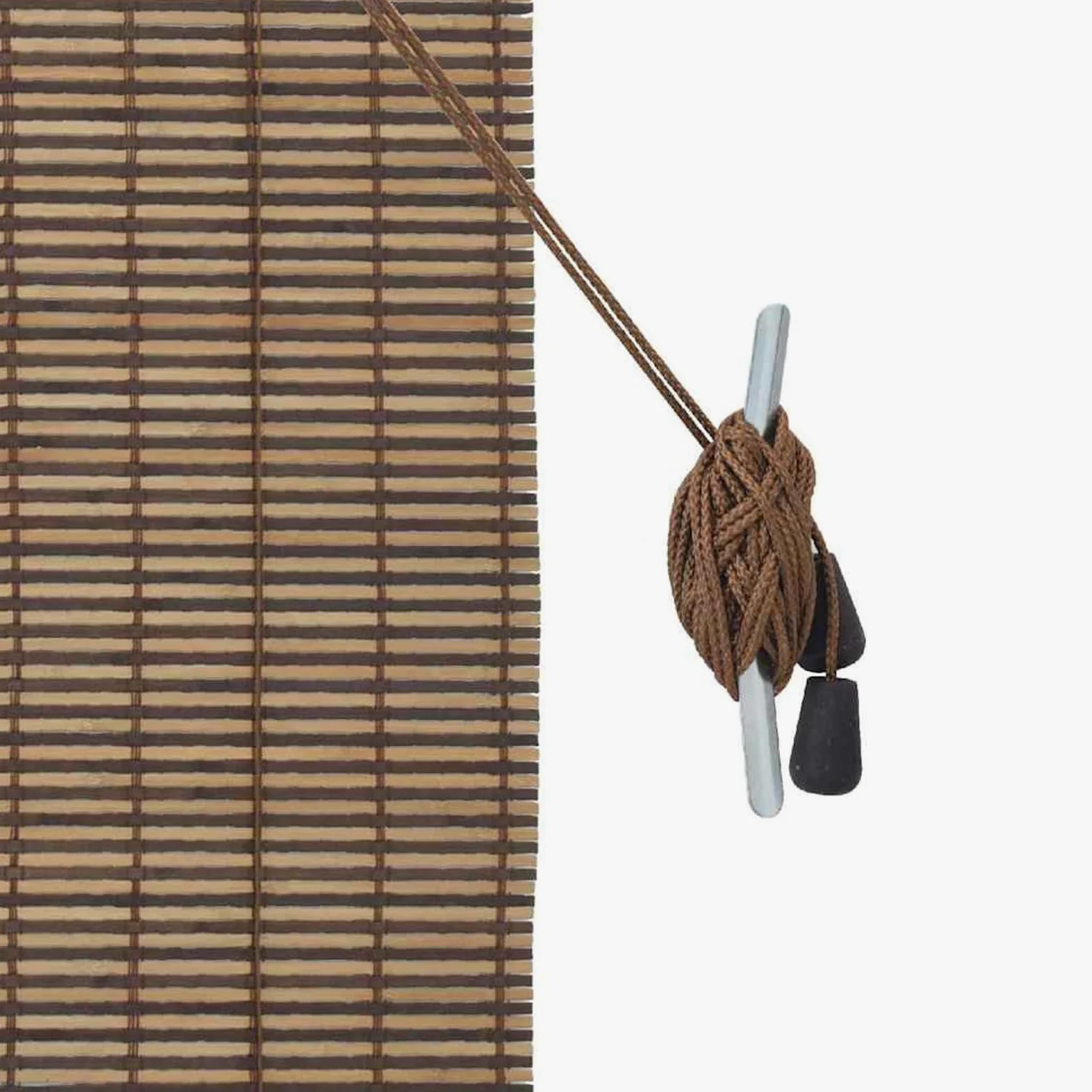 Gecheer Store plissé en bambou - 100 x 160 cm - Pare-vue - Protection solaire - Marron