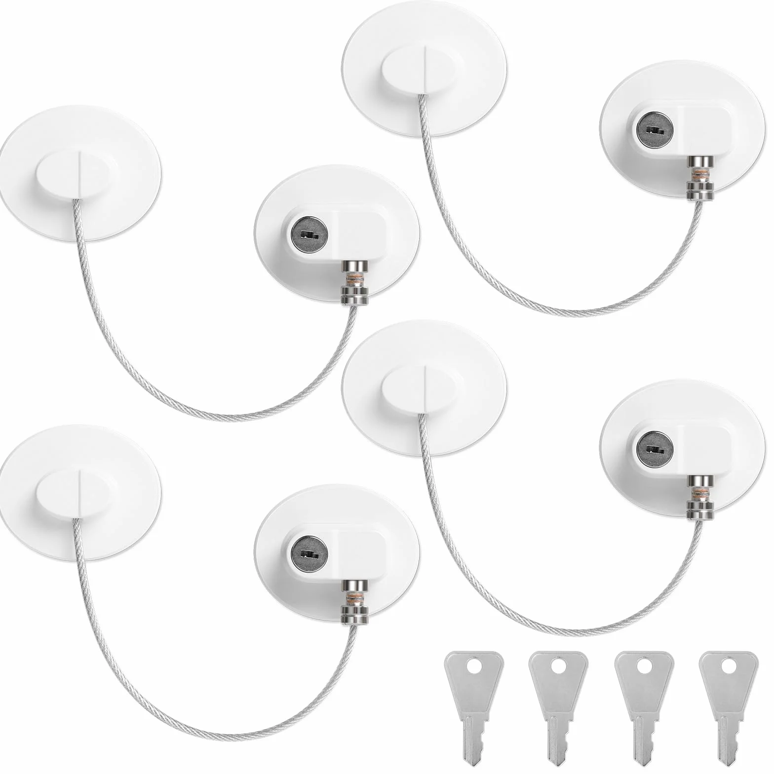Romon Securite Fenetre Enfant 4 Pcs Serrures Protection Fenetre Avec 8 Cles
