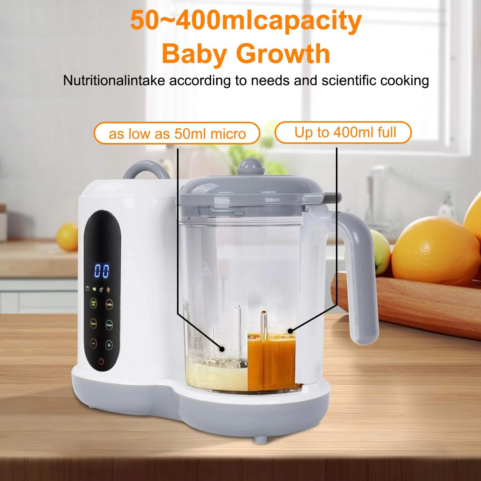 Robot Bébé 4 en 1 Mixeur-Cuiseur Vapeur, Diversification Alimentaire Multifonctions