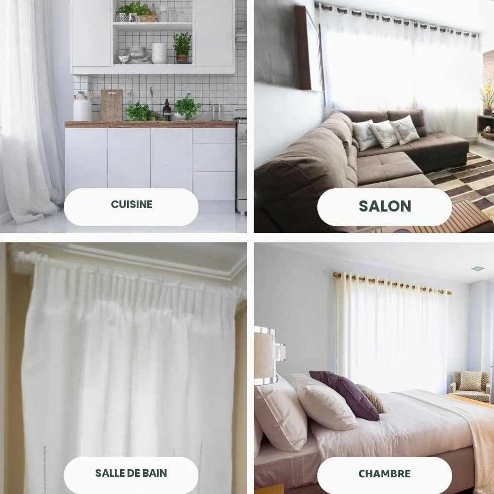 TENDAGGIMANIA Tringle RideauCouleur NOYER en Bois Resistant - Diamètre 35 mm - Longeur: 300 CM - Barre Rideau Mouvement Manuel - Avec Anneaux et tous les Accessoires
