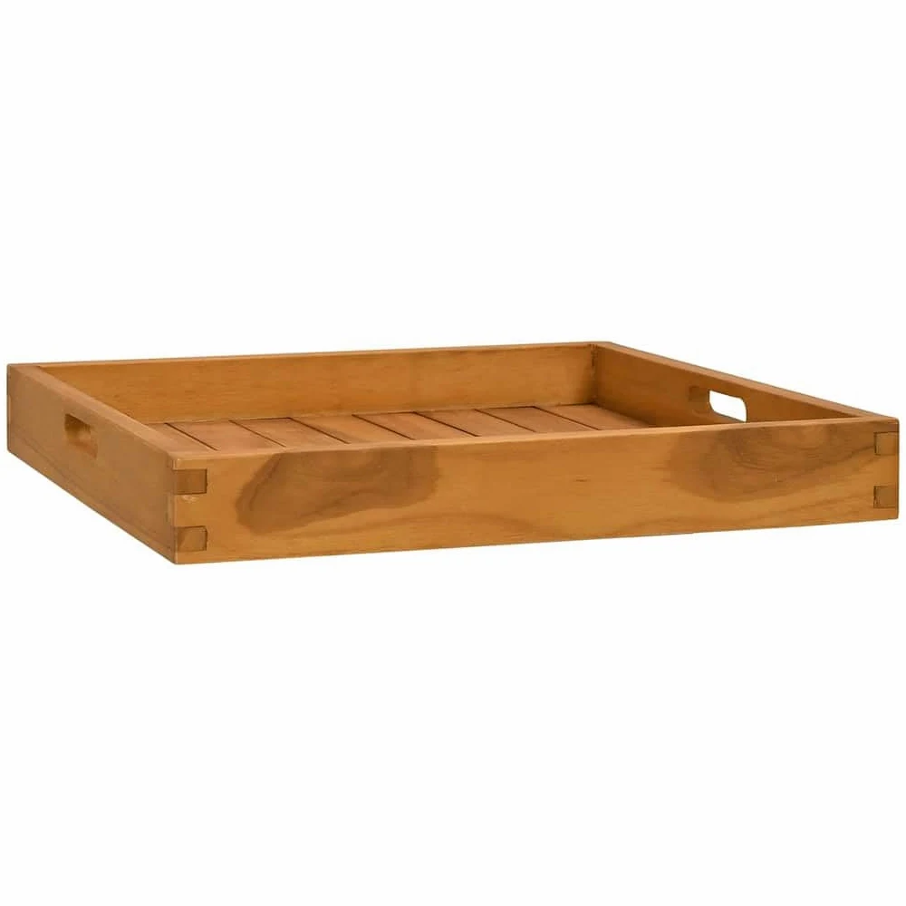 Plateau de service 50x50 cm Bois de teck massif