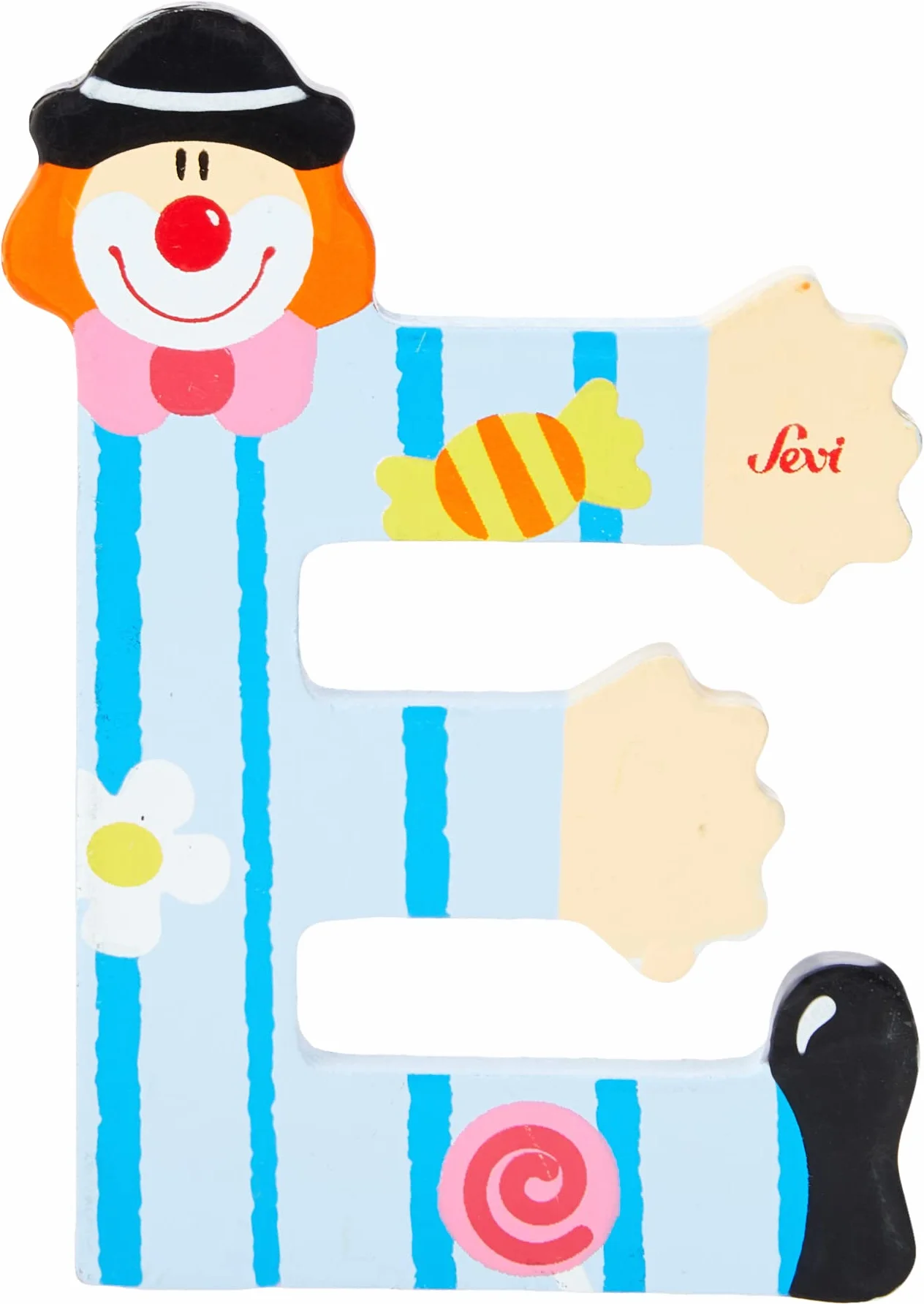 Trudi Sevi Lettre Déco Bois Lettre Clown E, petit