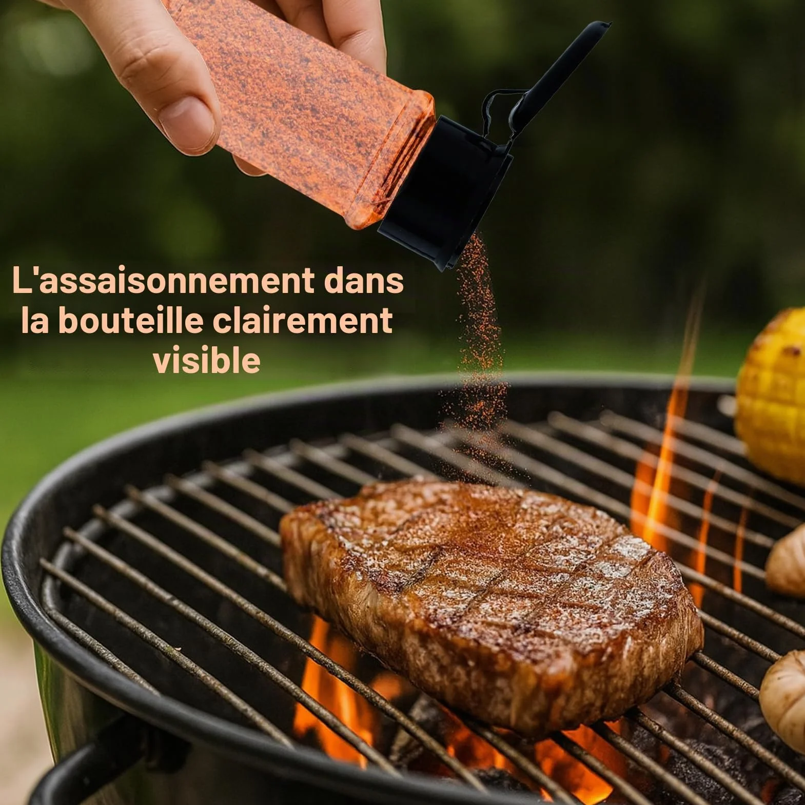 Lot de 8 Pots à Épices Plastique avec Étiquette 100ML - Bocaux Rangement Cuisine