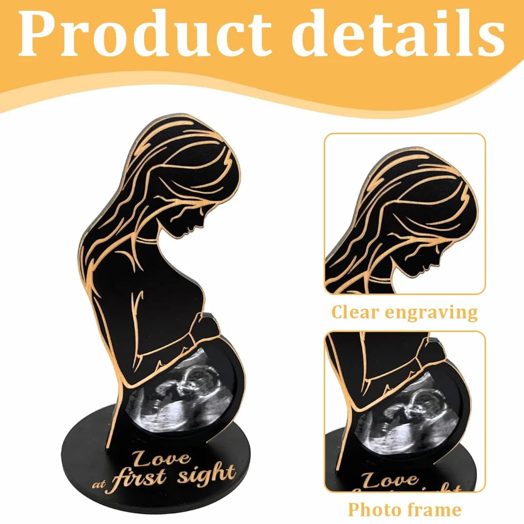 Cadre Photo Femme Enceinte, Cadres Image Échographie Bébé, Support Photo Ultrason, Cadeau Grossesse Original