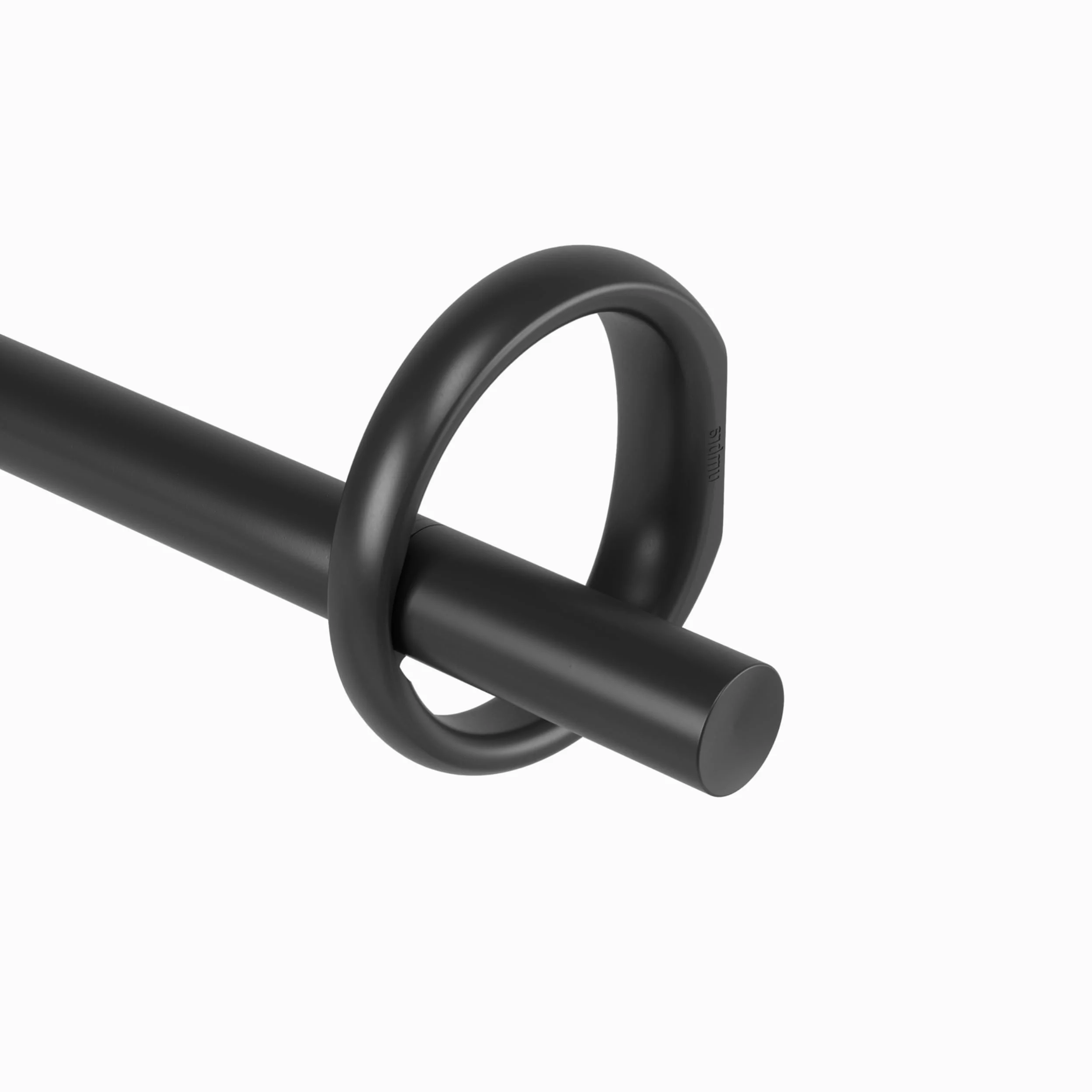 Umbra Ringlet Tringle à Rideaux Extensible, 2,5cm, 107-305 cm, 2 Embouts, Supports Muraux et Matériel De Fixation Inclus, Noir mat