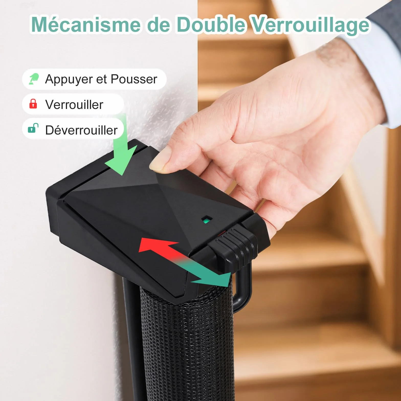 Barrière Sécurité Enfant Chien, Barriere Securite Retractable, Renforcement Fibre Verre, 1.5M
