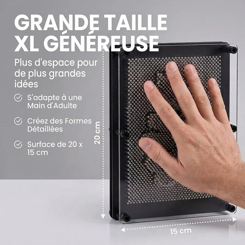 GOODS+GADGETS 3D Tableau à Clous Pinart Pinpressions 20 x 15 cm