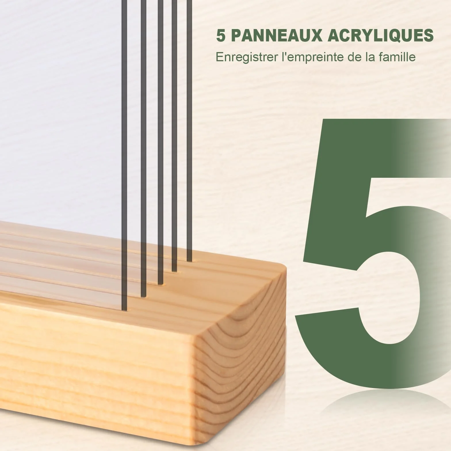 Empreinte Main Famille 5 Plaques Plexiglas 6 Couleurs Pigments, Empreinte Bebe Anniversaire Fête des Mères Pères Événements Familiaux