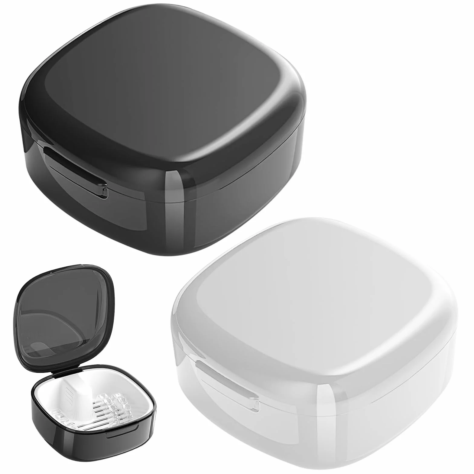 Etui Pour Appareil Dentaire Boîte De Rangement Avec Panier Portable Boîte Orthodontique 2 Pièces