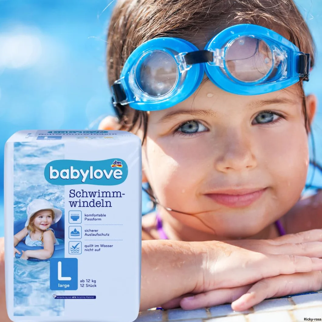 babylove Lot de 12 couches de bain taille L à partir de 12 kg