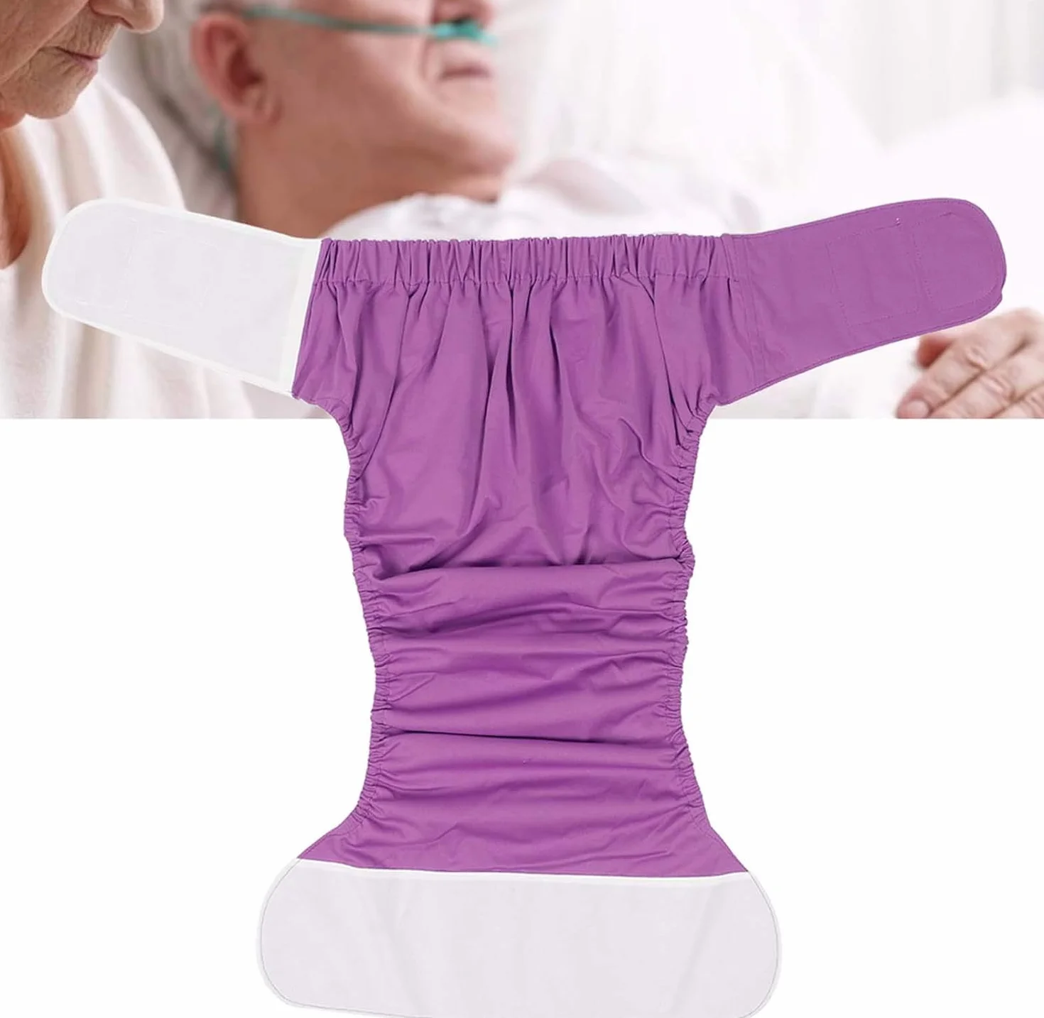 Couches en tissu réutilisables imperméables lavables pour adultes incontinence violet