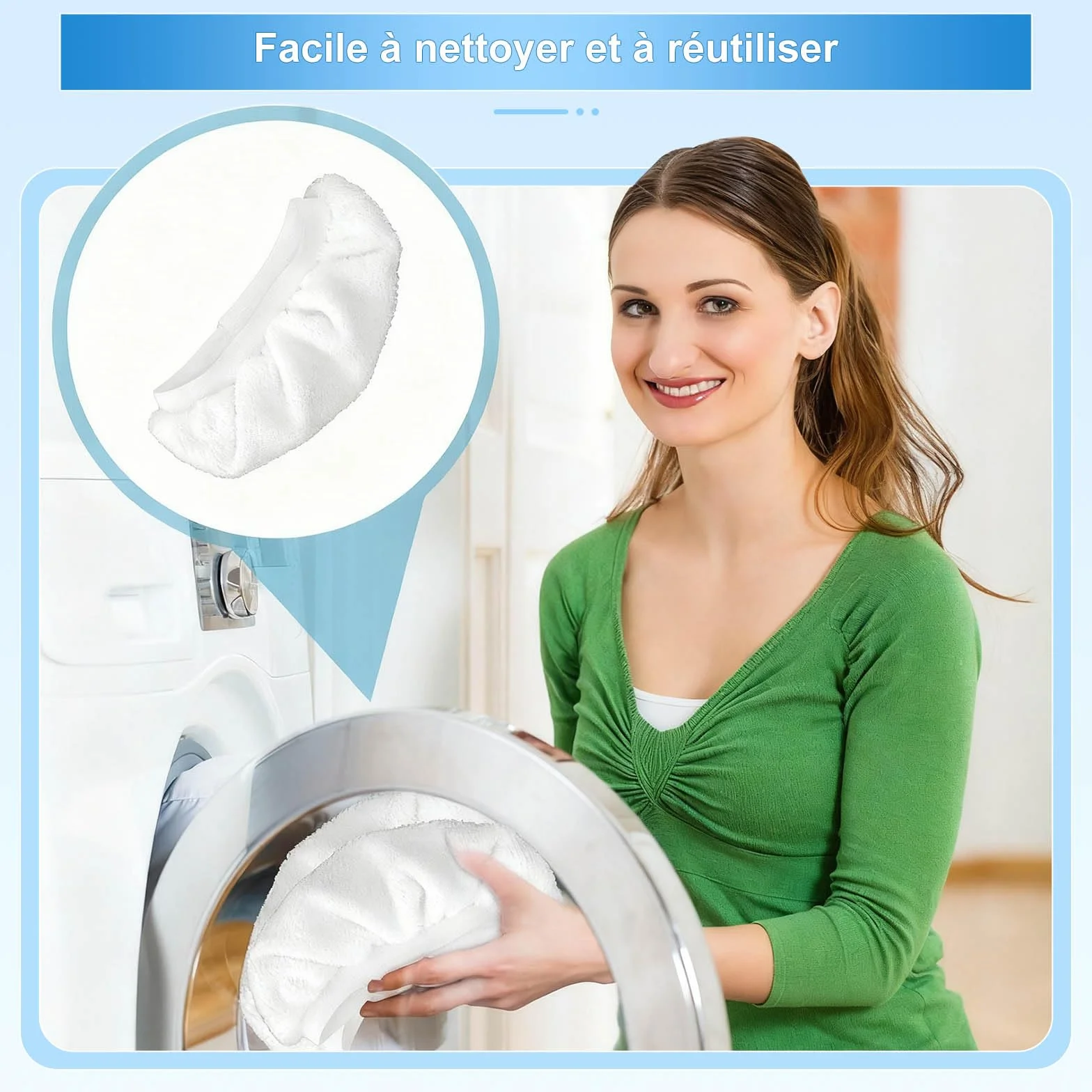 Accessoires Nettoyeur Vapeur Universels, Pads Lavables, Chiffons Microfibre 10 Pièces