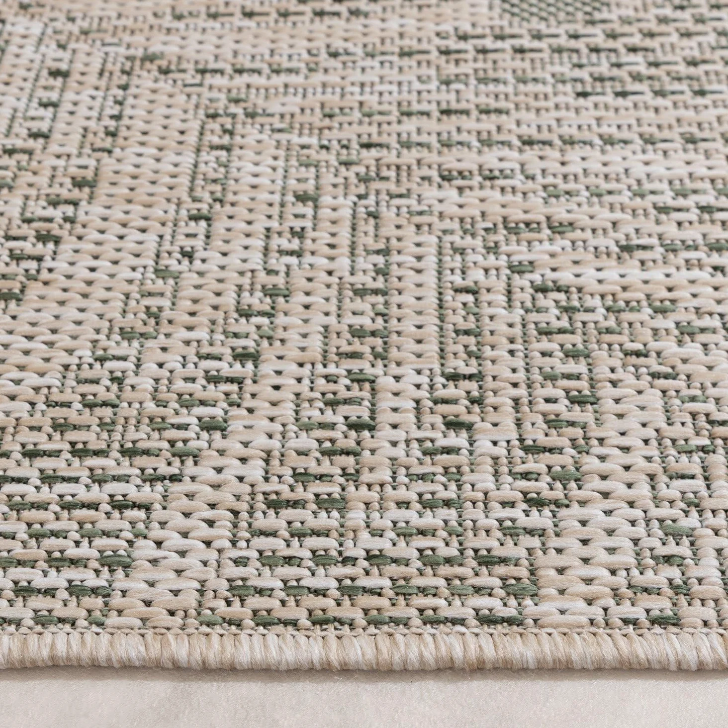 FRAAI | Home & Living Tapis d'extérieur - Tiga Palm Vert - 80x150 cm - Tapis Exterieur Resistant Pluie - Rectangulaire - Terrasse, Jardin, Balcon | Résistant aux intempéries - Synthétique - Polypropylène - Balcon, Jardin/Terrasse - Tapis d'extérieur