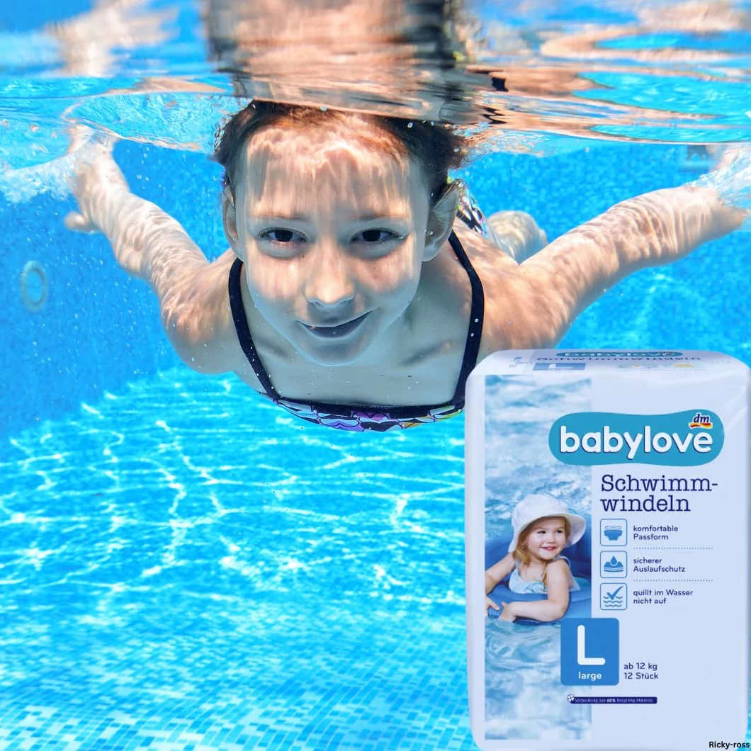 babylove Lot de 12 couches de bain taille L à partir de 12 kg